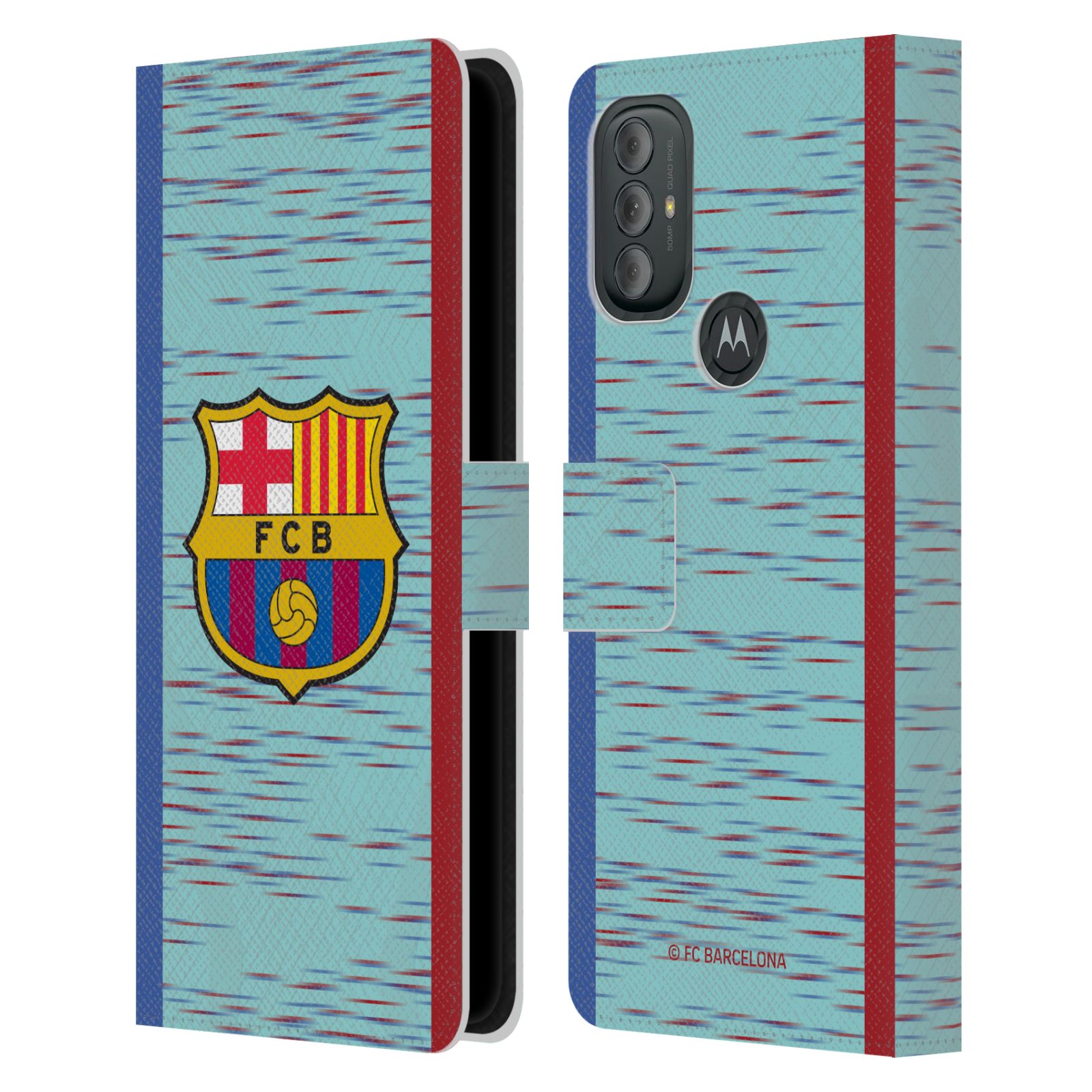 Pouzdro na mobil Motorola Moto G10 / G30 - HEAD CASE - FC Barcelona - Dres světle modrá logo 23/24