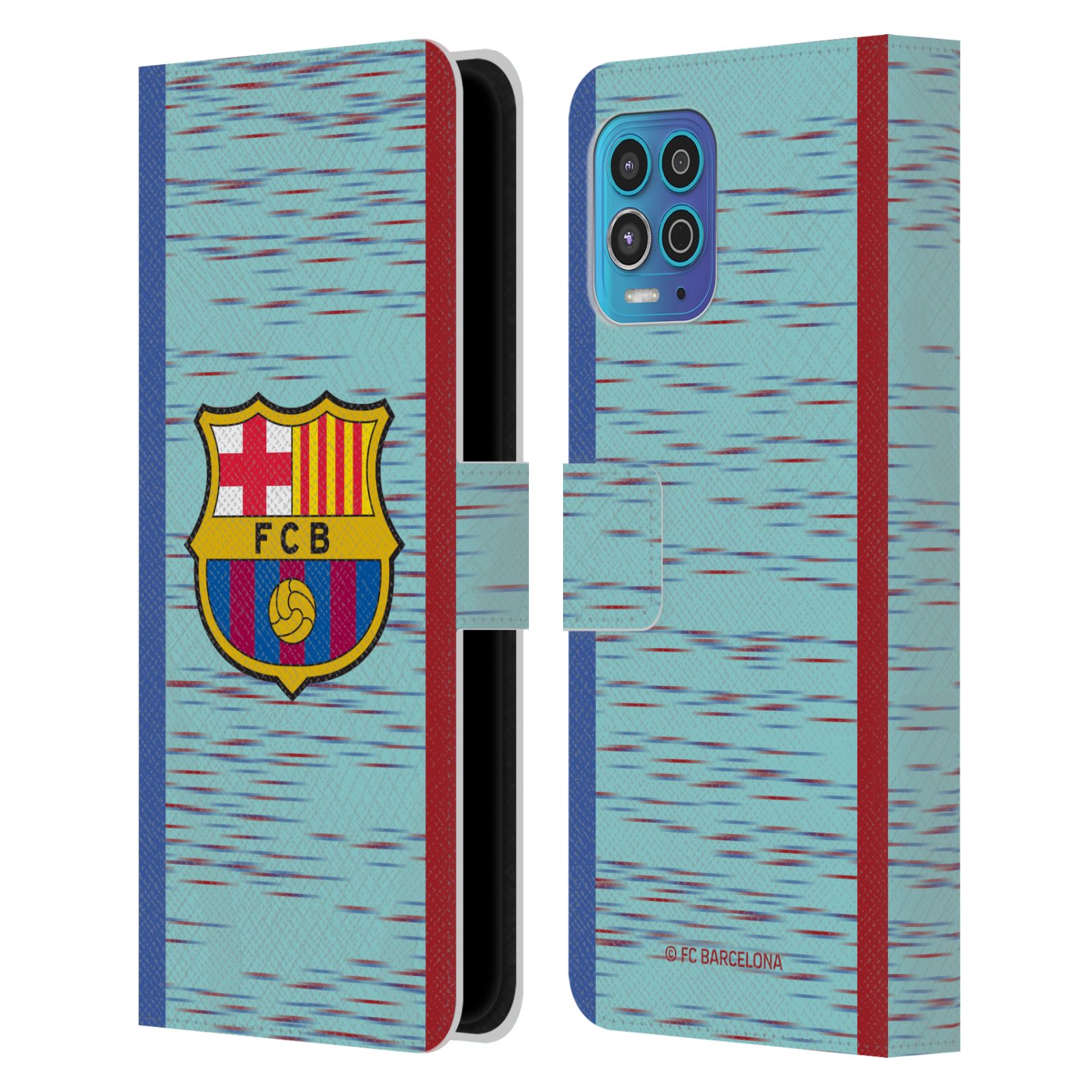 Pouzdro na mobil Motorola Moto G100 - HEAD CASE - FC Barcelona - Dres světle modrá logo 23/24