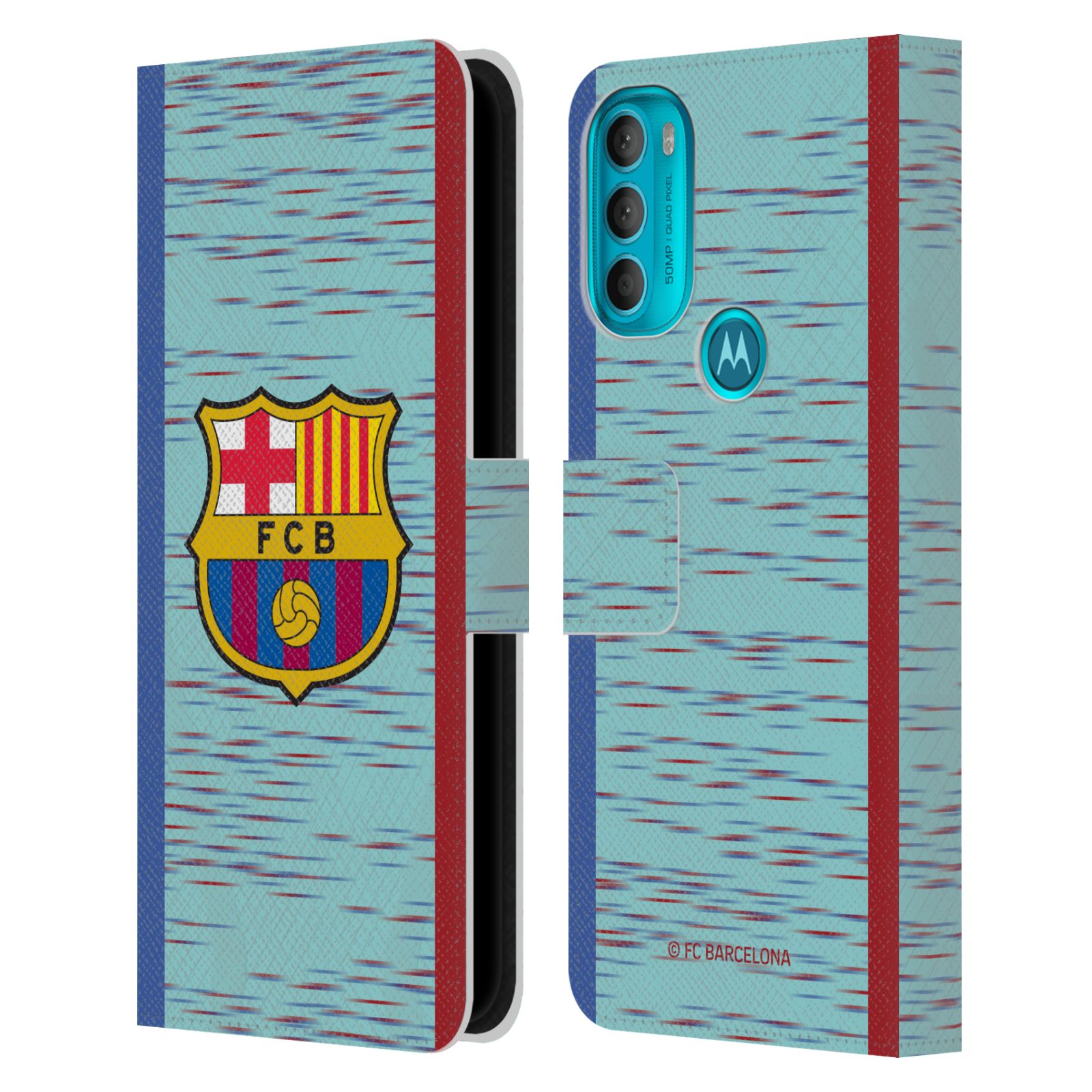 Pouzdro na mobil Motorola Moto G71 5G - HEAD CASE - FC Barcelona - Dres světle modrá logo 23/24
