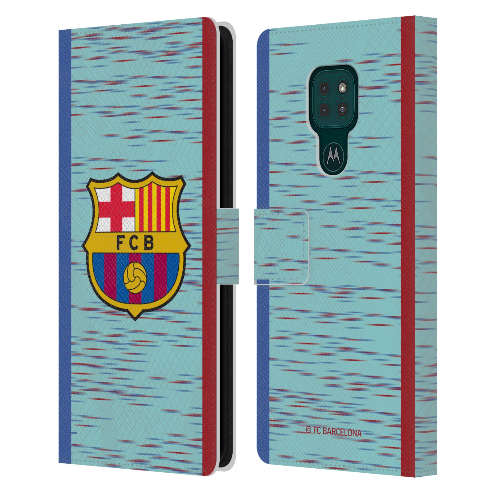 Pouzdro na mobil Motorola Moto G9 PLAY - HEAD CASE - FC Barcelona - Dres světle modrá logo 23/24