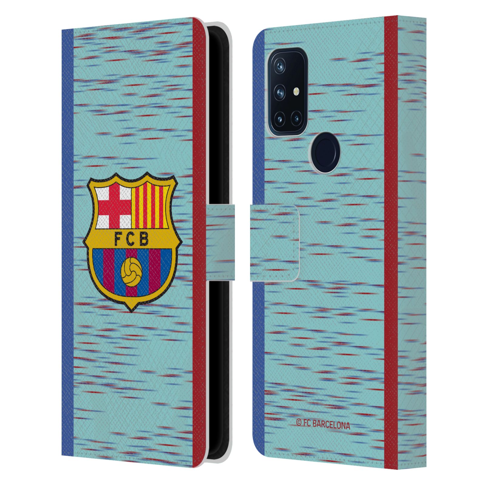 Pouzdro na mobil OnePlus Nord N10 5G - HEAD CASE - FC Barcelona - Dres světle modrá logo 23/24