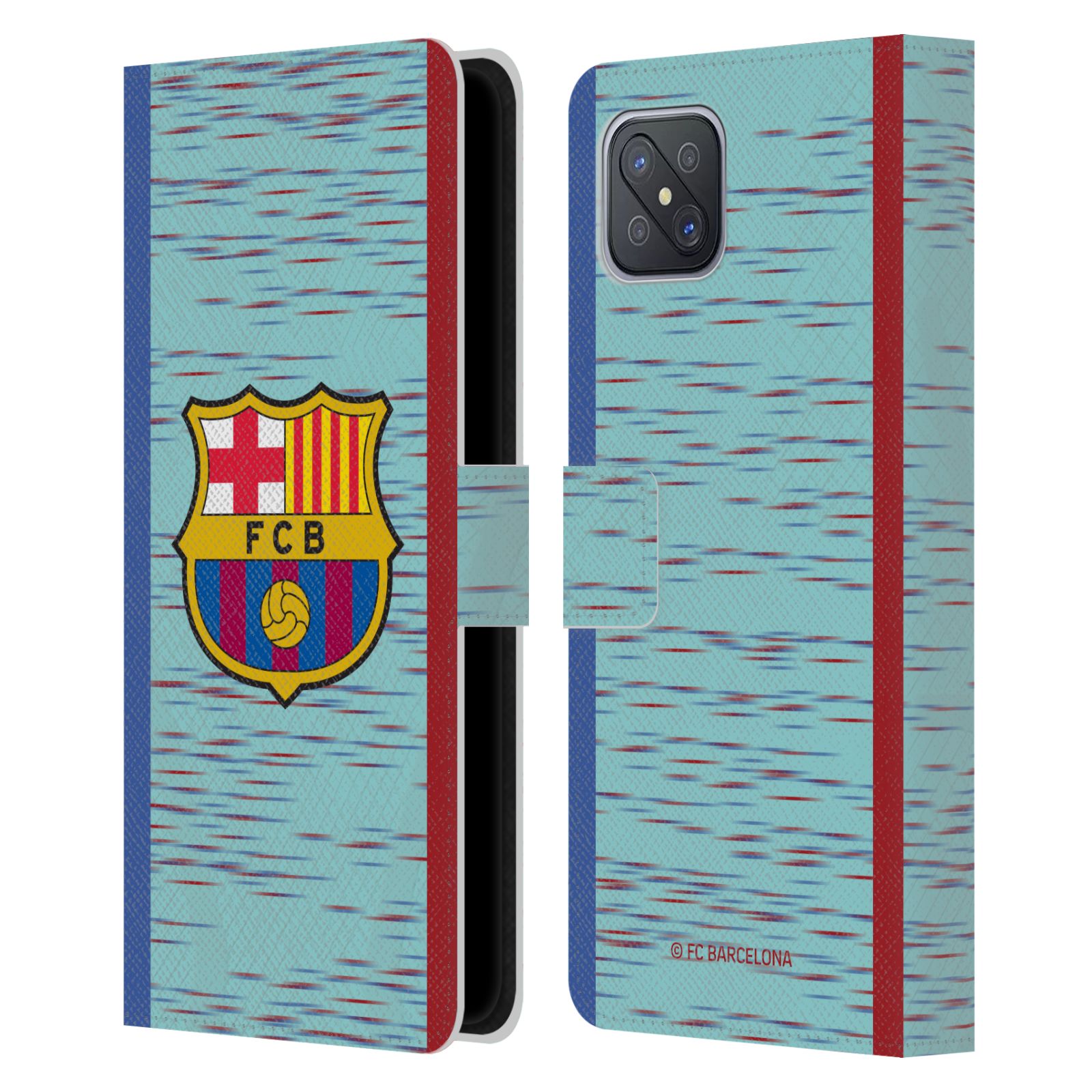 Pouzdro na mobil Oppo A92s - HEAD CASE - FC Barcelona - Dres světle modrá logo 23/24