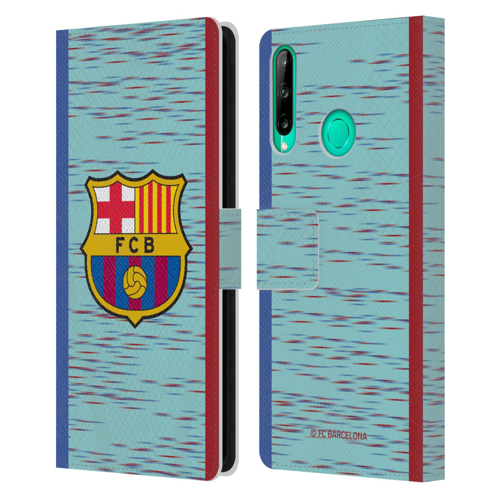 Pouzdro na mobil Huawei P40 LITE E - HEAD CASE - FC Barcelona - Dres světle modrá logo 23/24