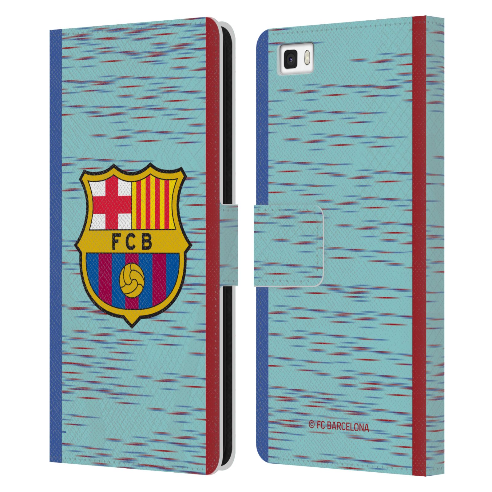 Pouzdro na mobil Huawei P8 LITE - HEAD CASE - FC Barcelona - Dres světle modrá logo 23/24