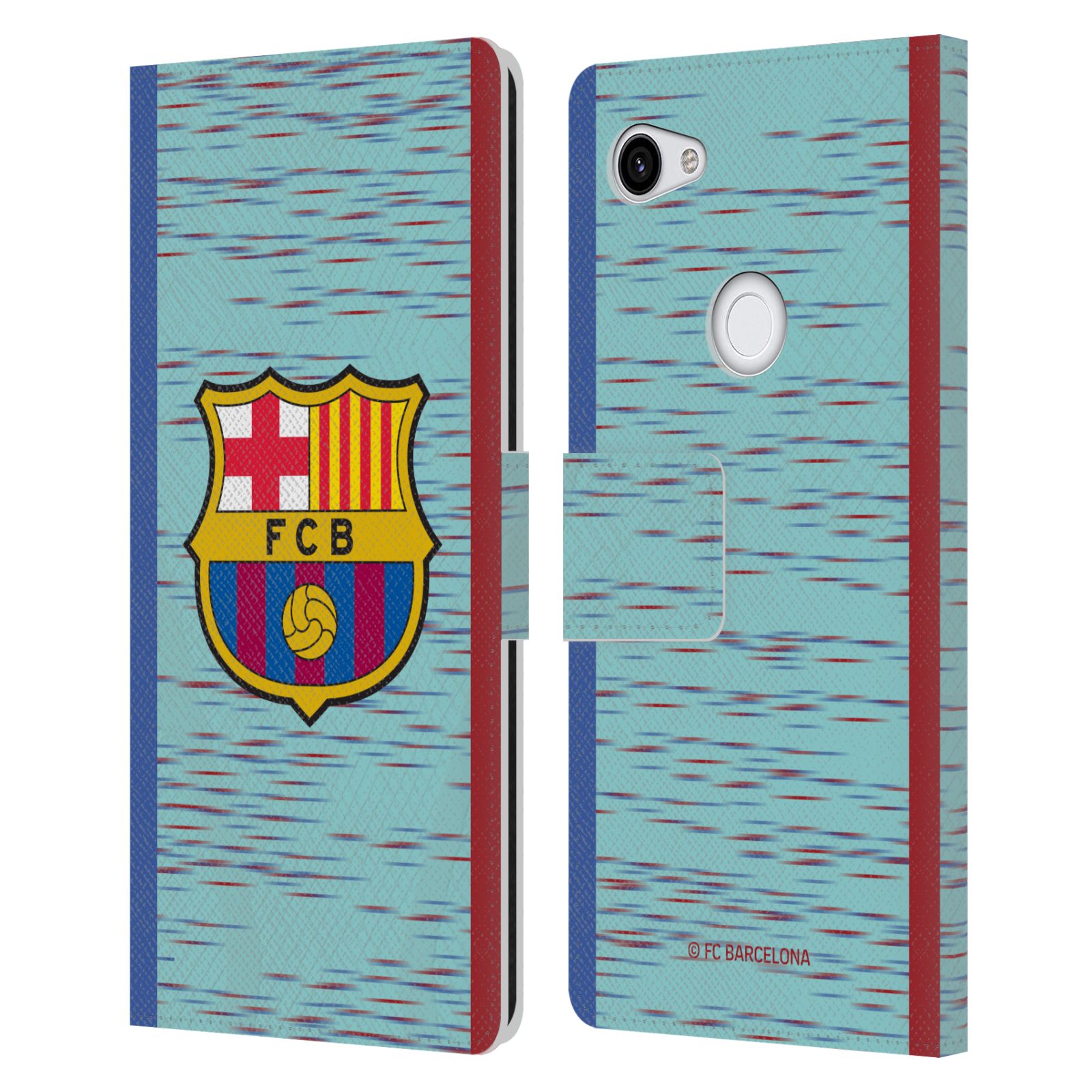 Pouzdro na mobil Google Pixel 3A XL  - HEAD CASE - FC Barcelona - Dres světle modrá logo 23/24