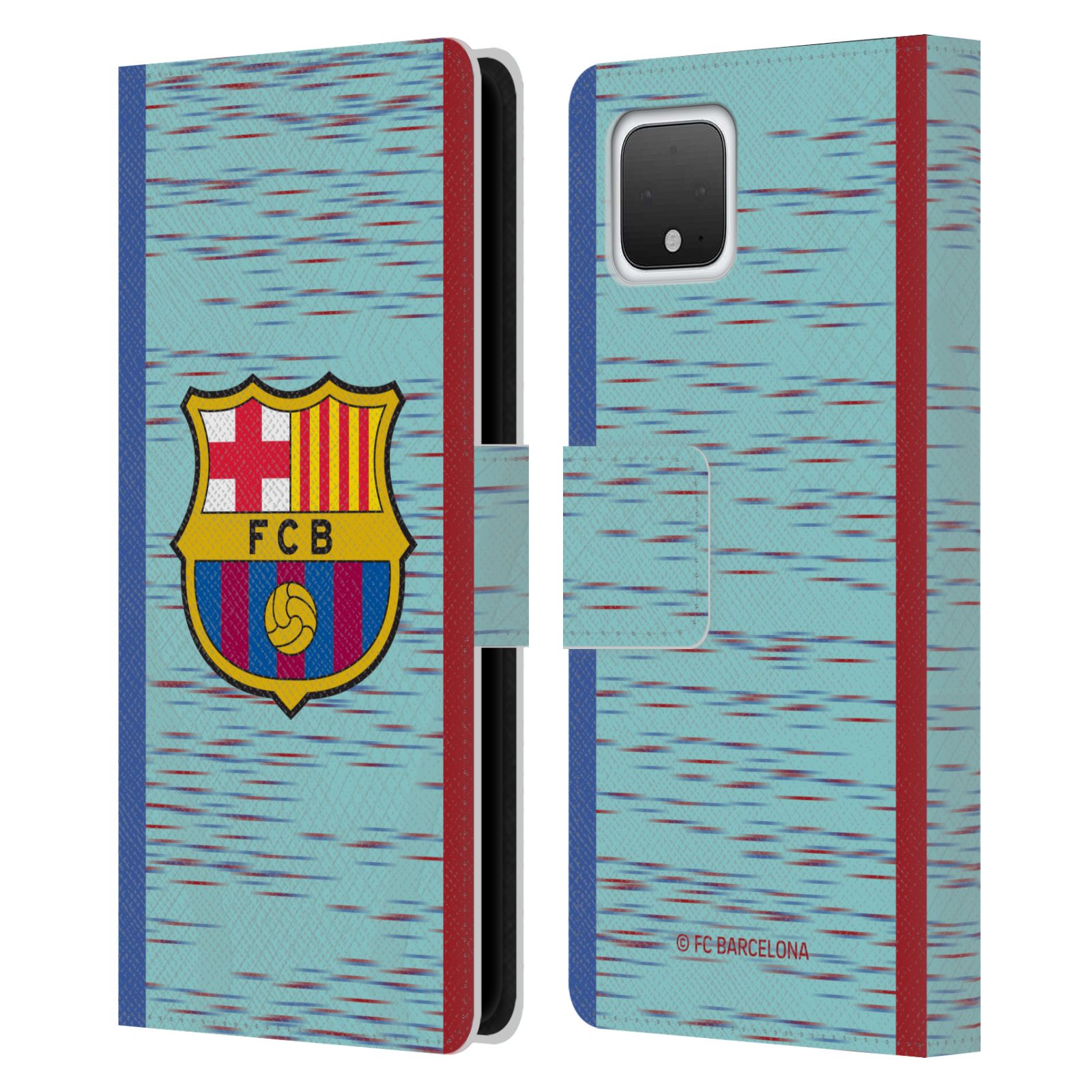 Pouzdro na mobil Google Pixel 4  - HEAD CASE - FC Barcelona - Dres světle modrá logo 23/24