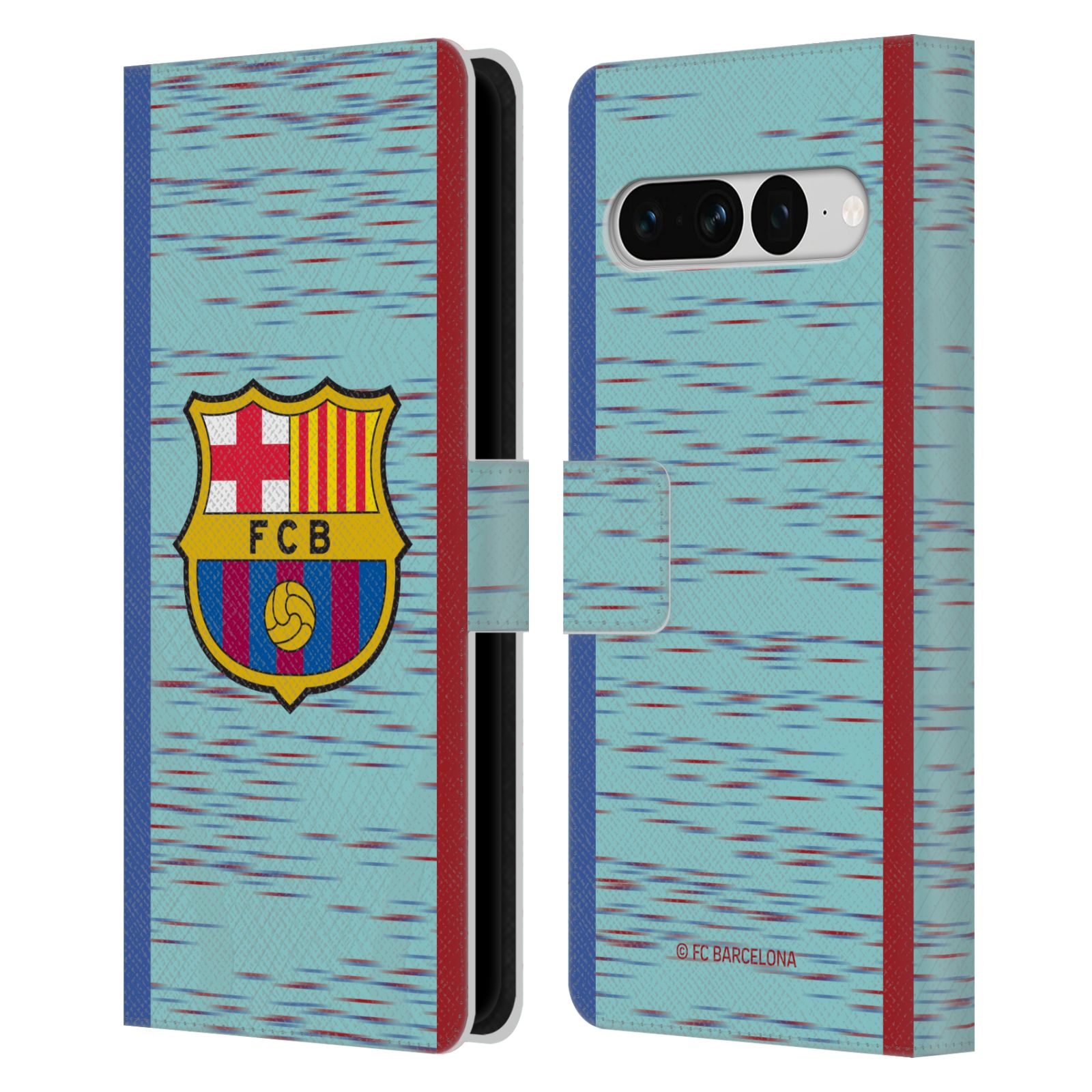 Pouzdro na mobil Google Pixel 7 PRO  - HEAD CASE - FC Barcelona - Dres světle modrá logo 23/24