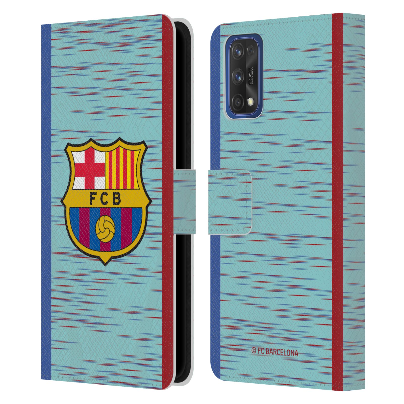 Pouzdro na mobil Realme 7 PRO - HEAD CASE - FC Barcelona - Dres světle modrá logo 23/24