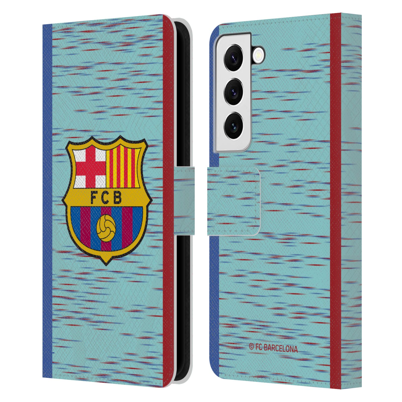 Pouzdro na mobil Samsung Galaxy S22 5G - HEAD CASE - FC Barcelona - Dres světle modrá logo 23/24