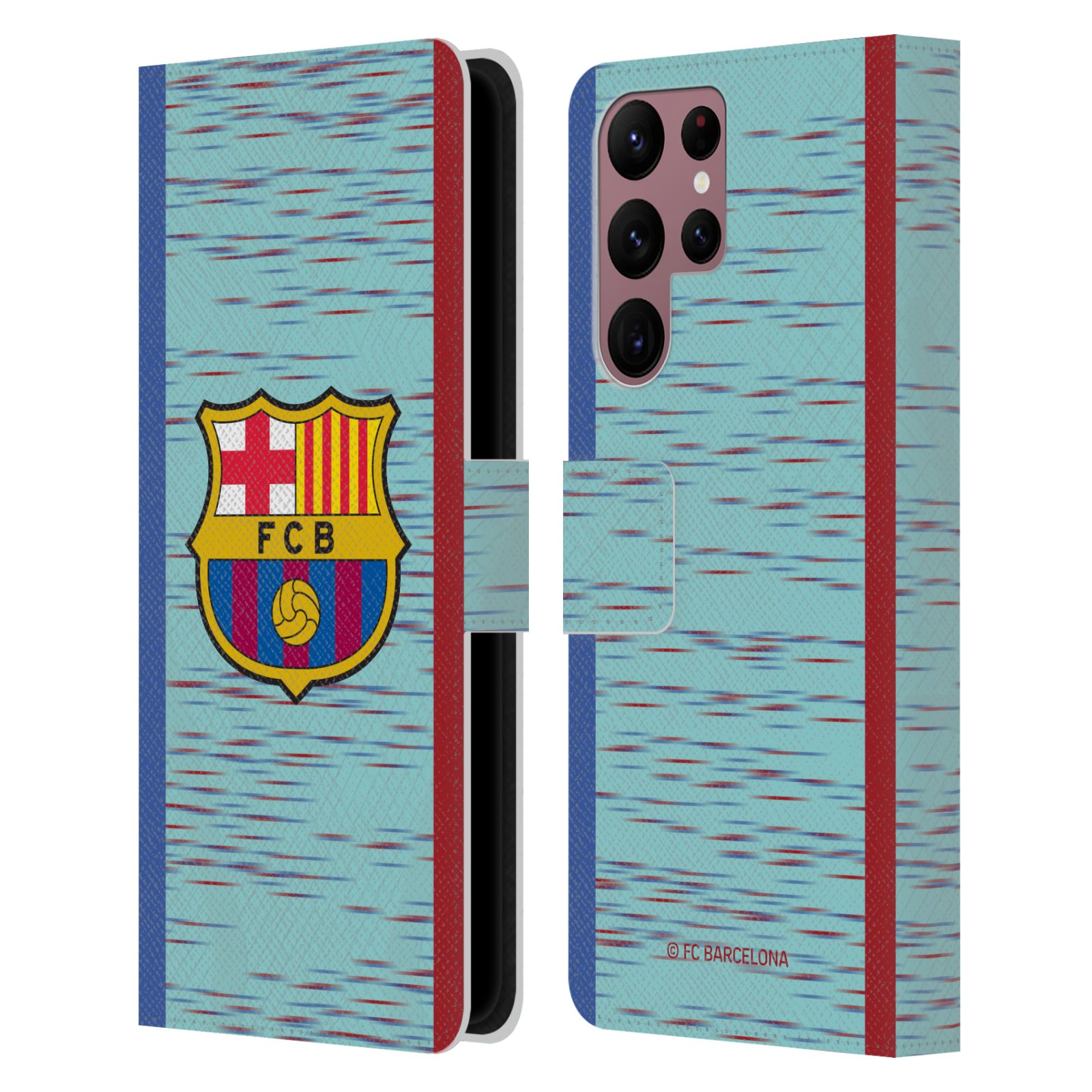 Pouzdro na mobil Samsung Galaxy S22 Ultra 5G - HEAD CASE - FC Barcelona - Dres světle modrá logo 23/24