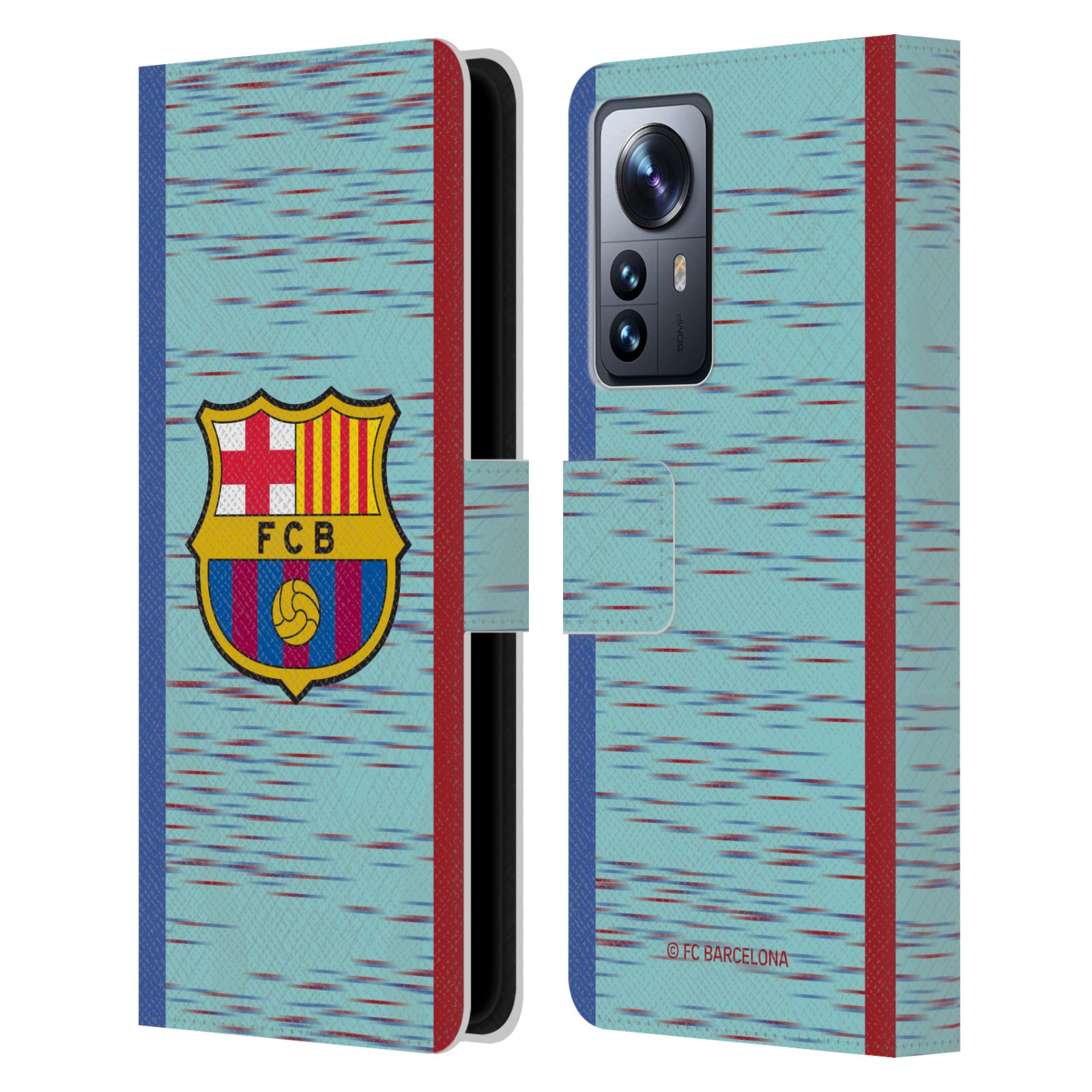 Pouzdro na mobil Xiaomi 12 PRO - HEAD CASE - FC Barcelona - Dres světle modrá logo 23/24