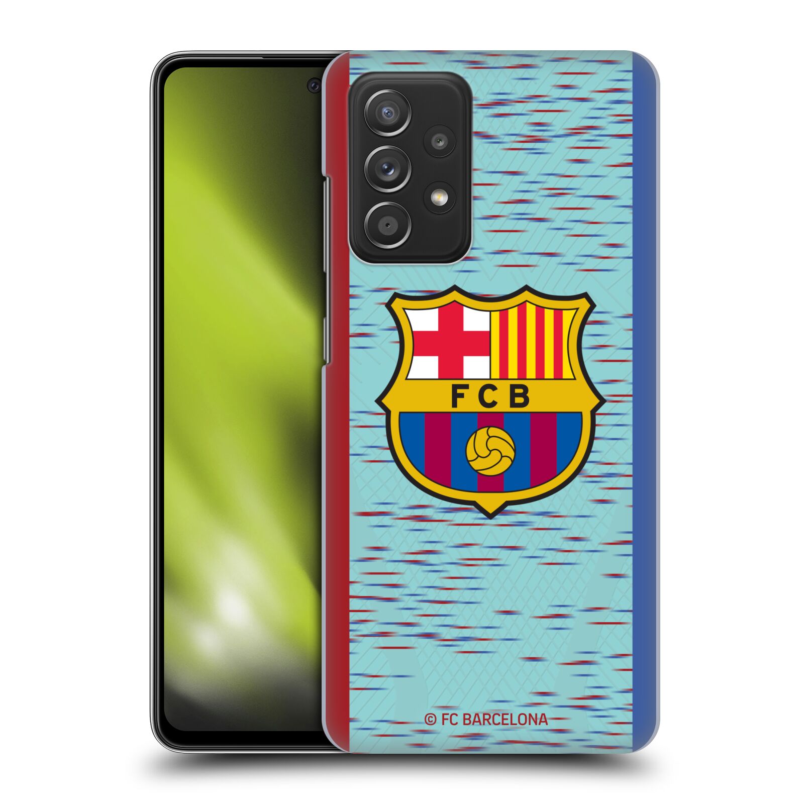 Obal na mobil Samsung Galaxy A52 / A52 5G / A52s 5G - HEAD CASE - FC BARCELONA - Modrý dres znak