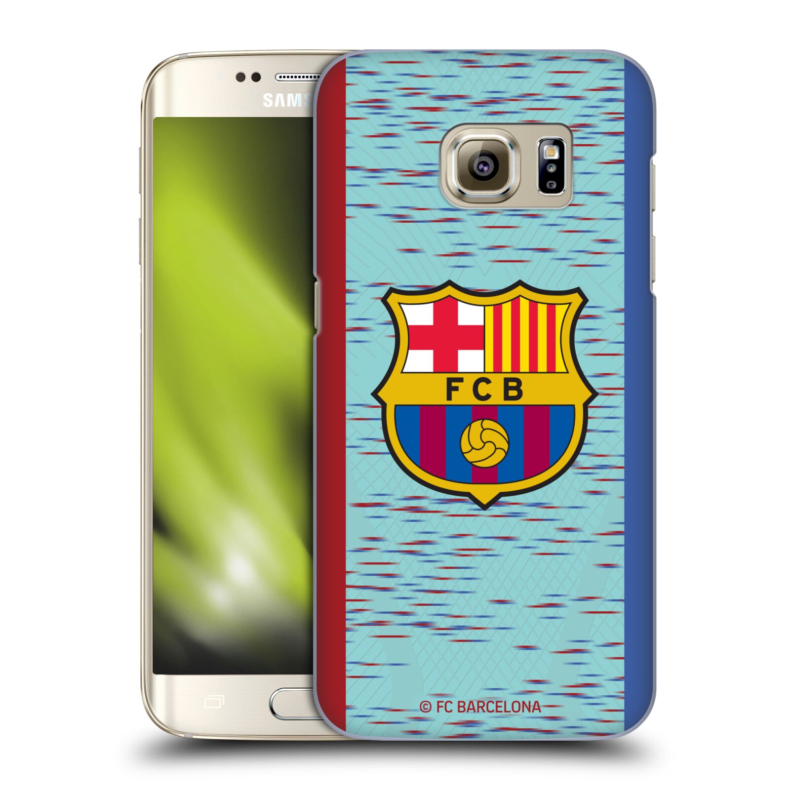 Obal na mobil Samsung Galaxy S7 EDGE - HEAD CASE - FC BARCELONA - Modrý dres znak