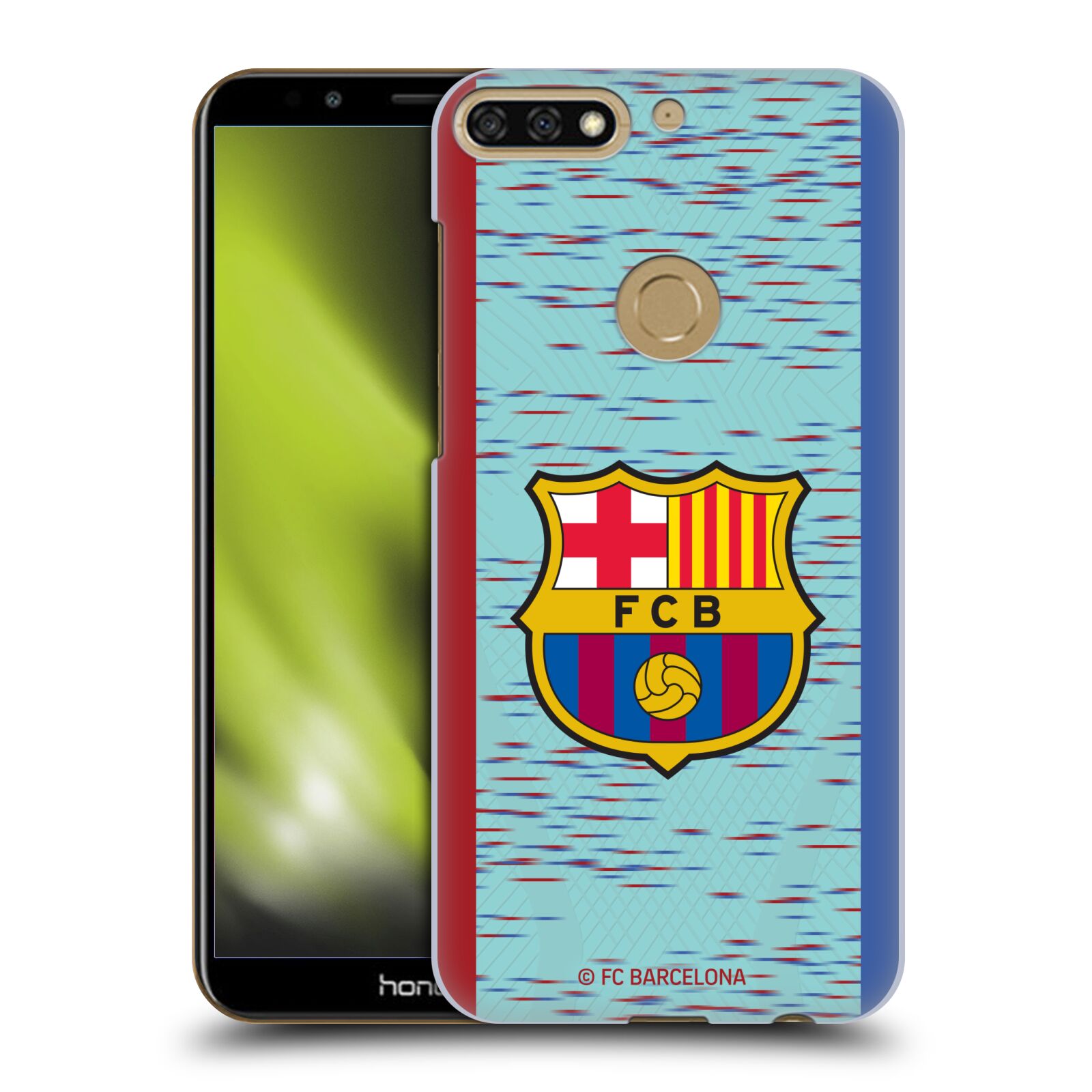 Obal na mobil HONOR 7C - HEAD CASE - FC BARCELONA - Modrý dres znak