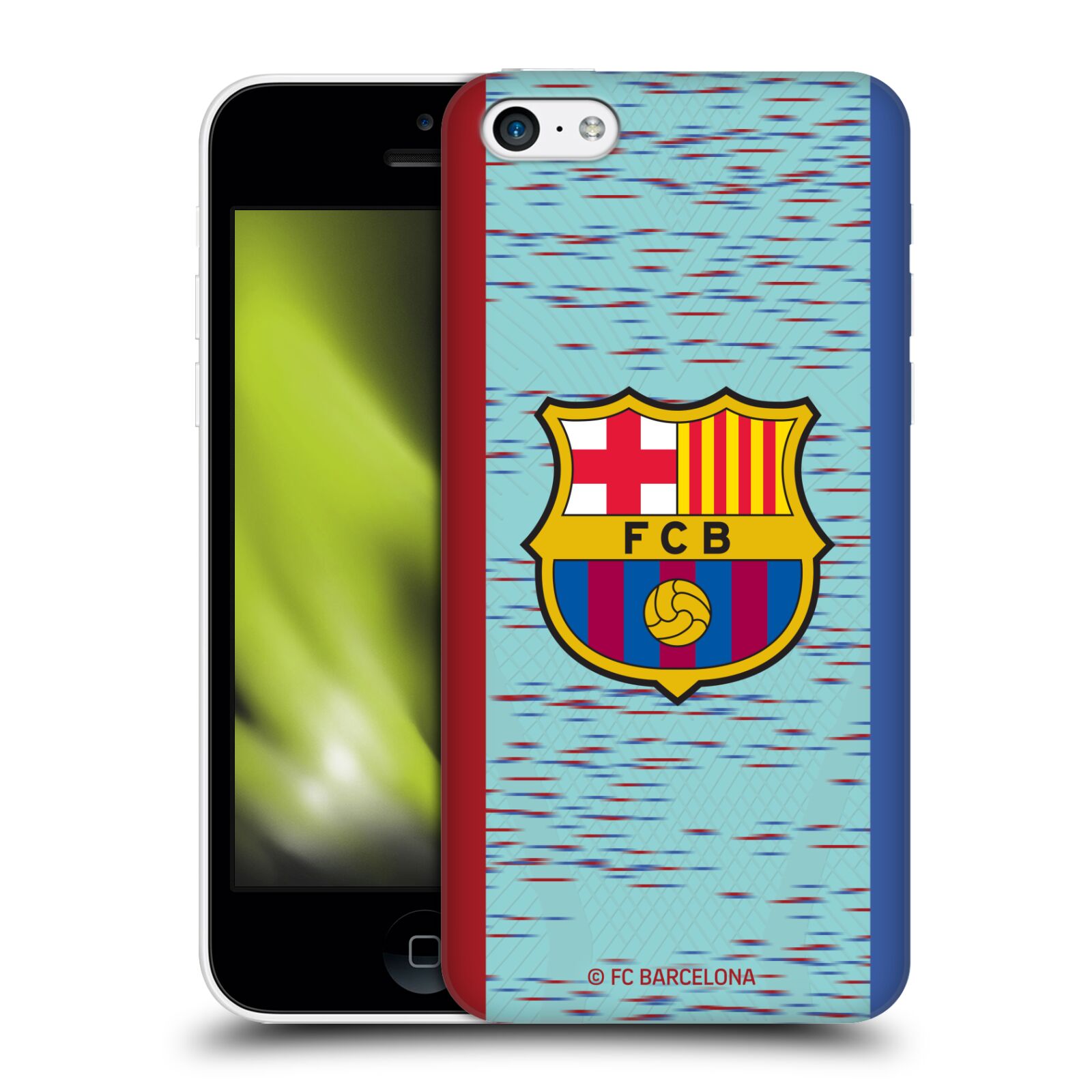 Obal na mobil Apple Iphone 5C - HEAD CASE - FC BARCELONA - Modrý dres znak