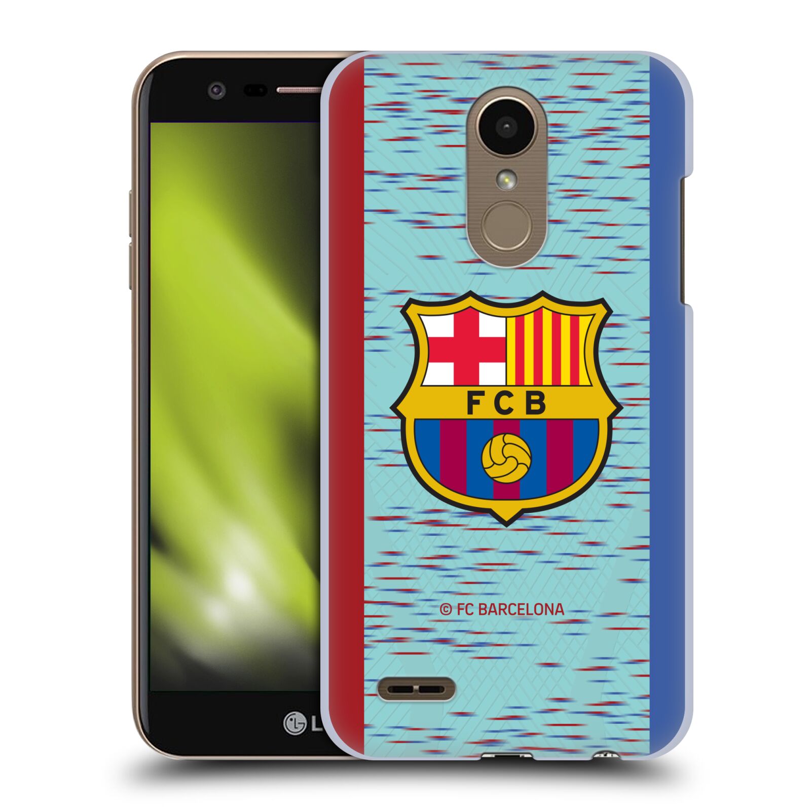 Obal na mobil LG K10 2018 - HEAD CASE - FC BARCELONA - Modrý dres znak