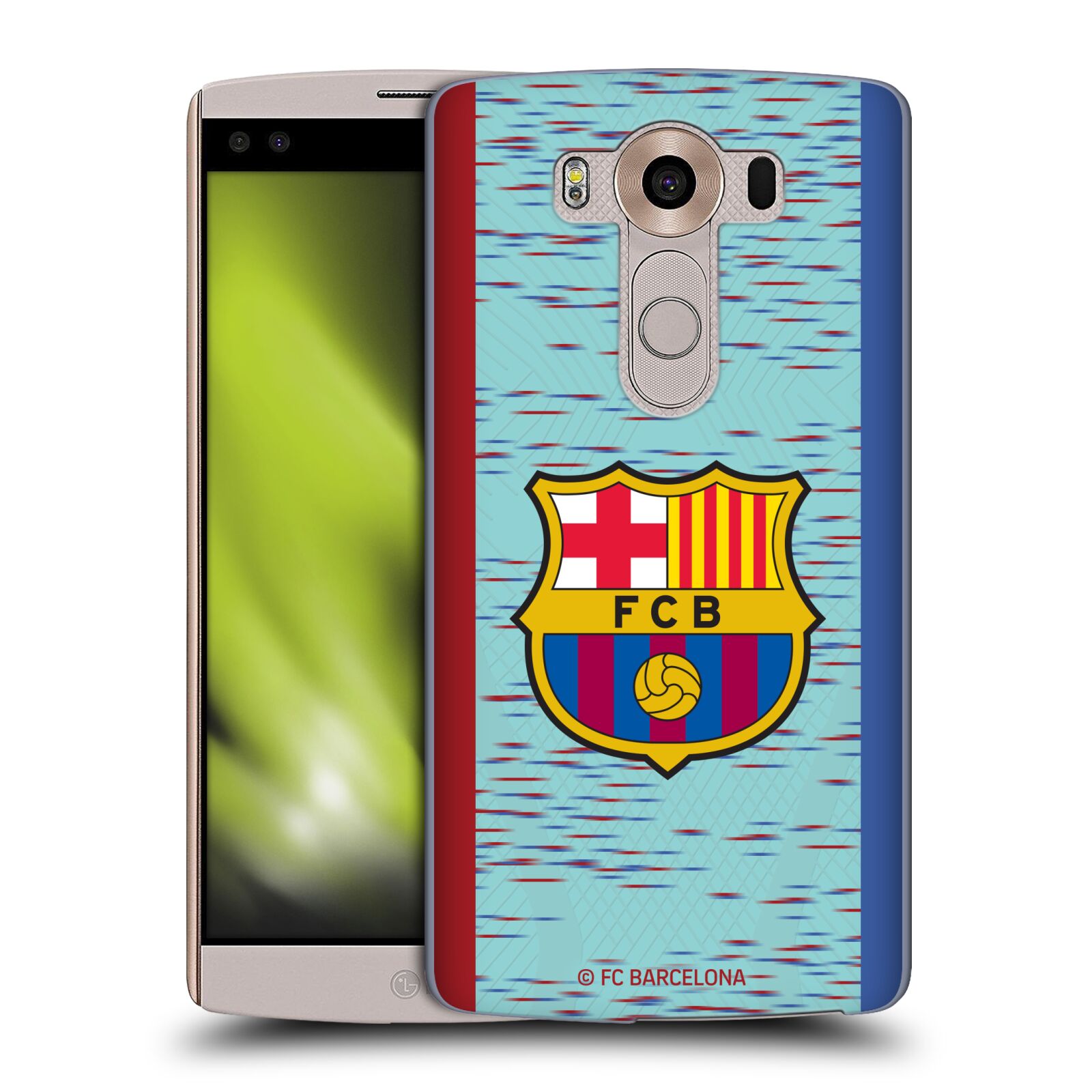 Obal na mobil LG V10 - HEAD CASE - FC BARCELONA - Modrý dres znak