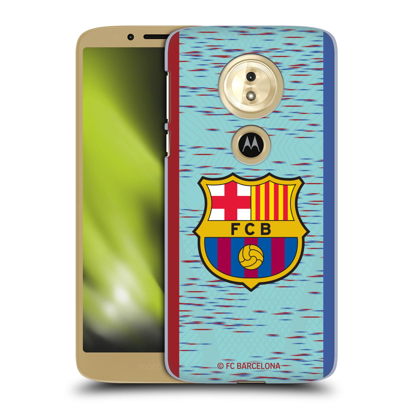 Obal na mobil Motorola Moto E5 - HEAD CASE - FC BARCELONA - Modrý dres znak