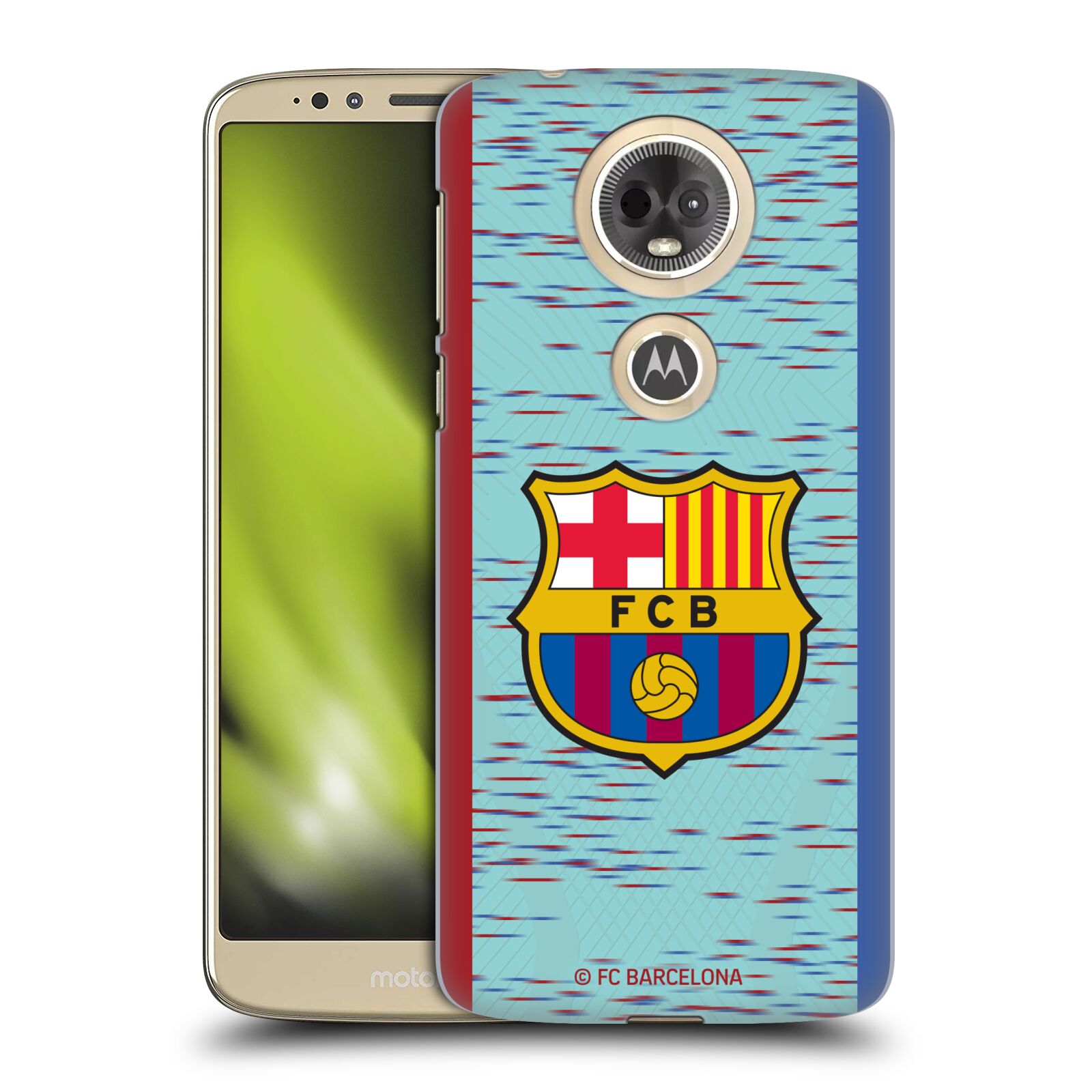 Obal na mobil Motorola Moto E5 PLUS - HEAD CASE - FC BARCELONA - Modrý dres znak