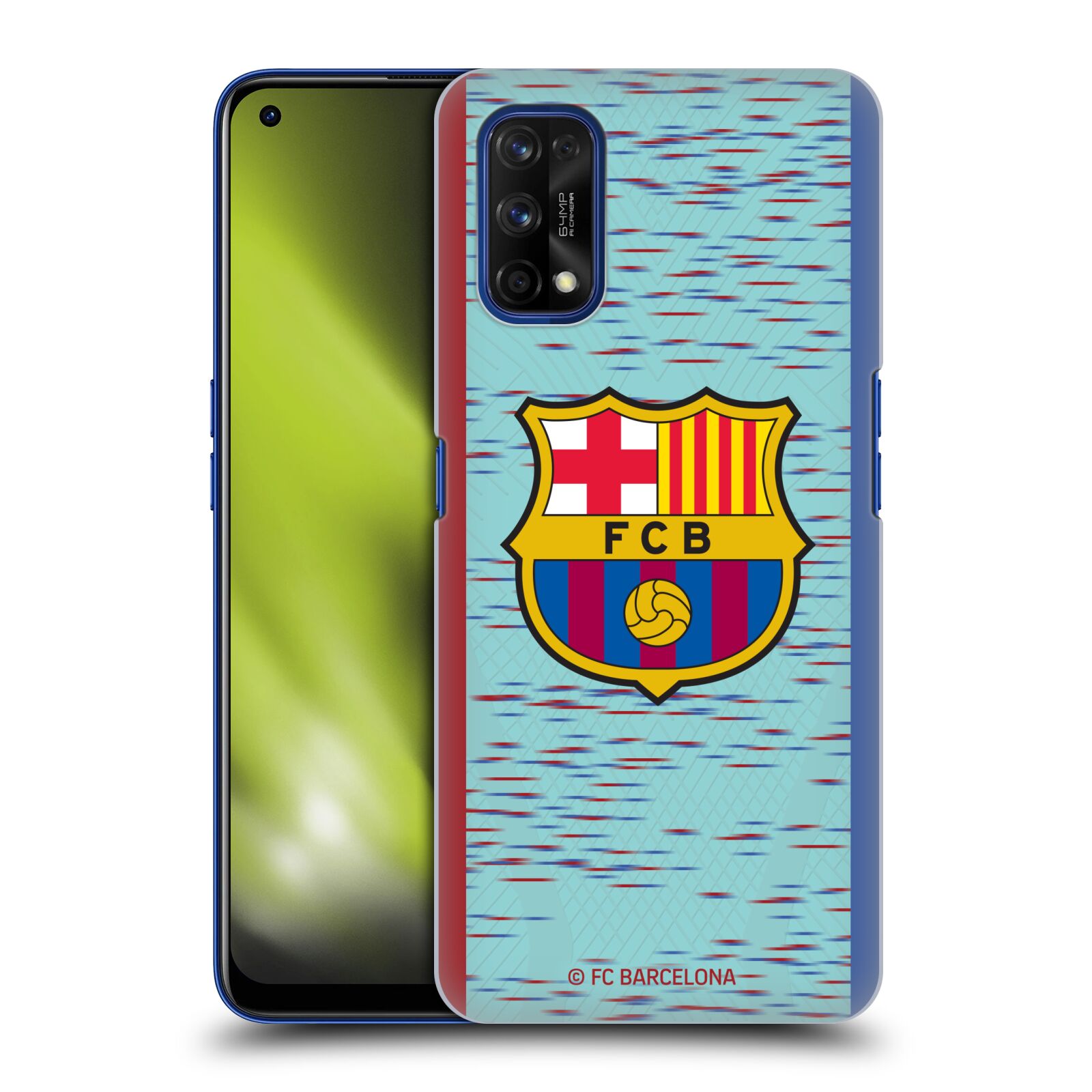 Obal na mobil Realme 7 PRO - HEAD CASE - FC BARCELONA - Modrý dres znak