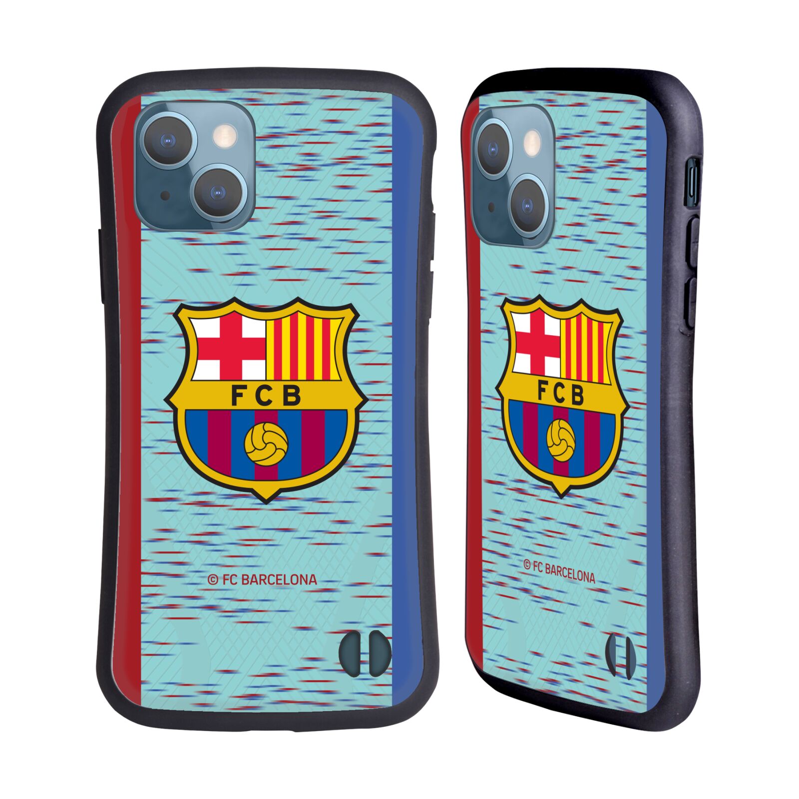 Odolný zadní obal pro mobil Apple iPhone 13 - HEAD CASE - FC Barcelona - modrý dres 23/24