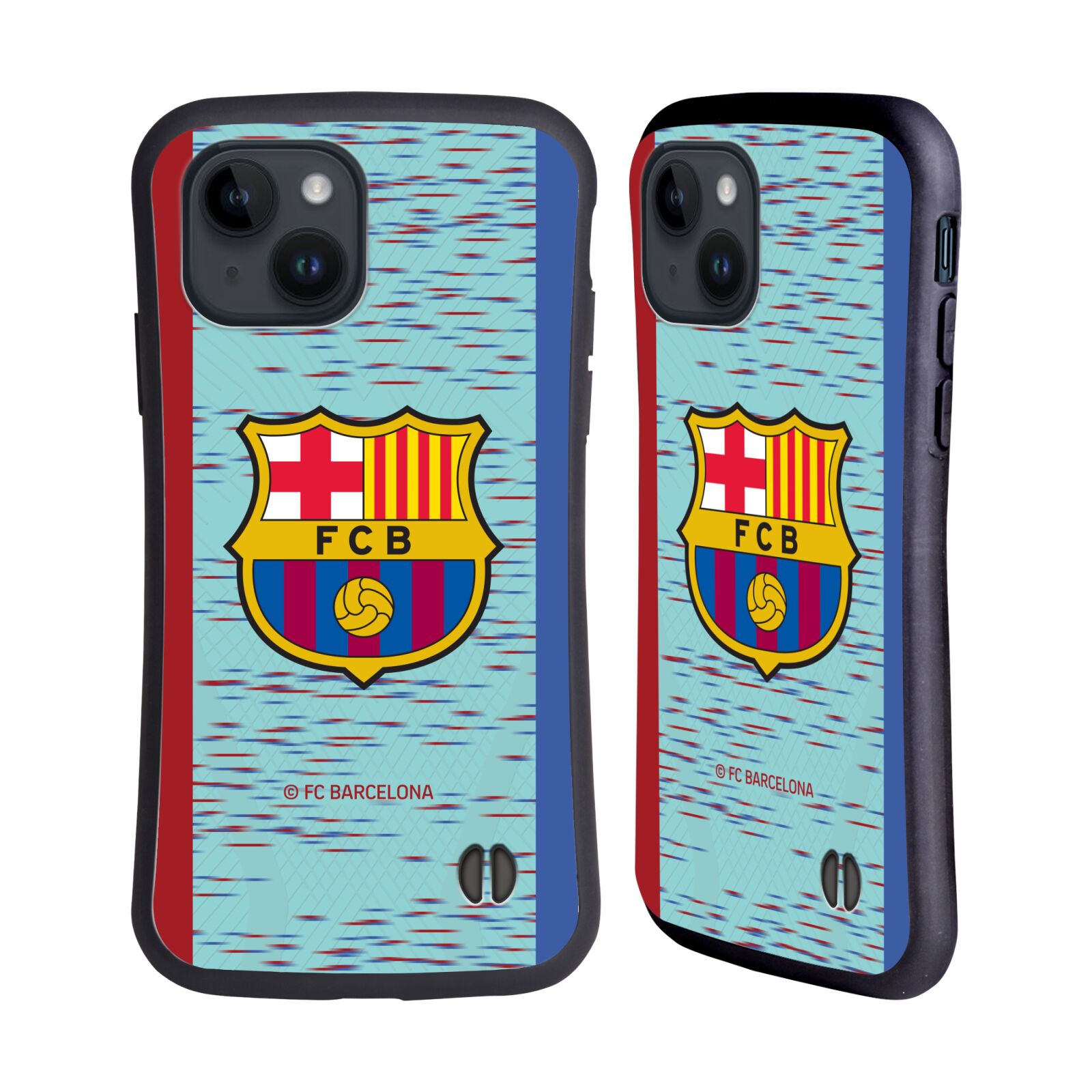 Odolný zadní obal pro mobil Apple iPhone 15 - HEAD CASE - FC Barcelona - modrý dres 23/24