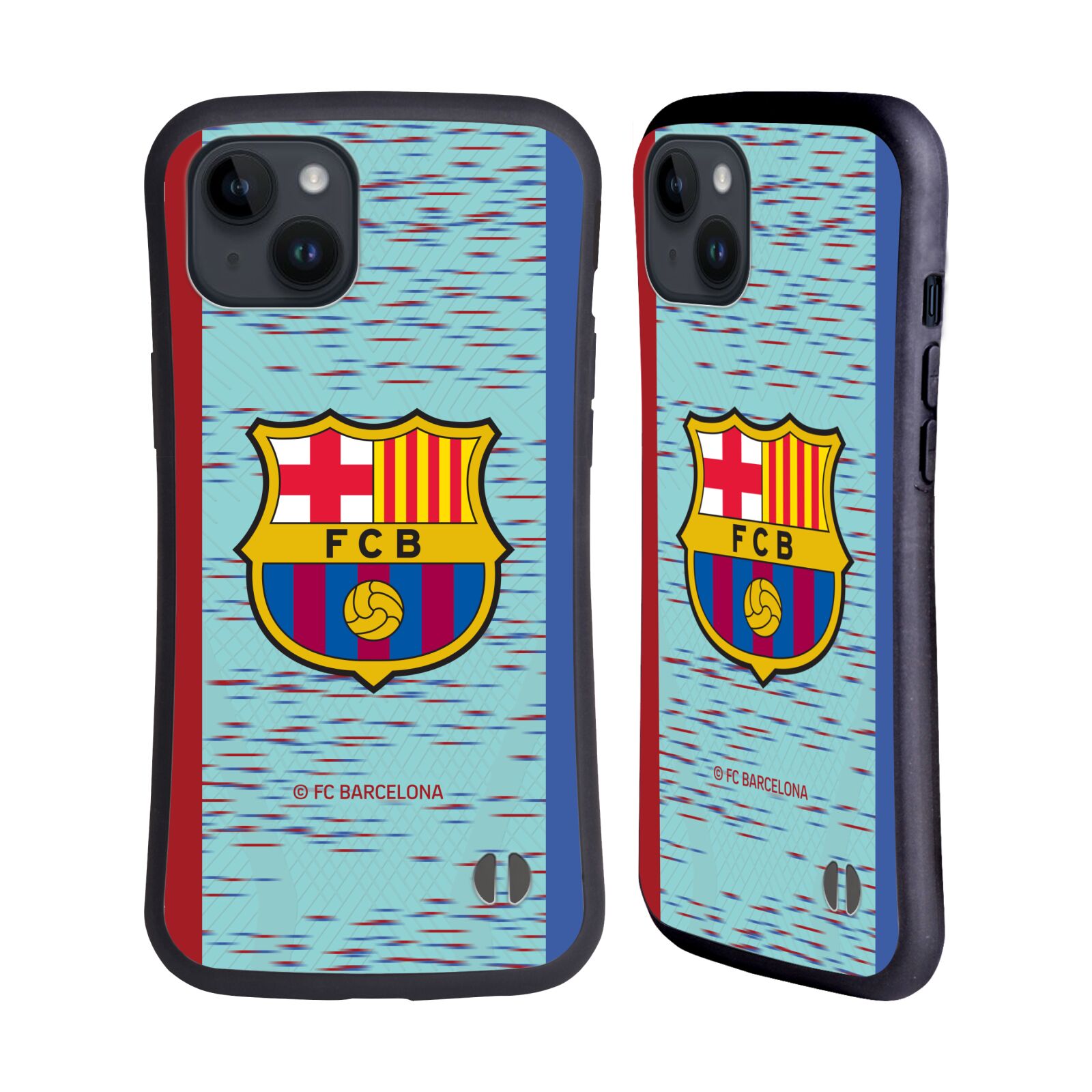 Odolný zadní obal pro mobil Apple iPhone 15 PLUS - HEAD CASE - FC Barcelona - modrý dres 23/24