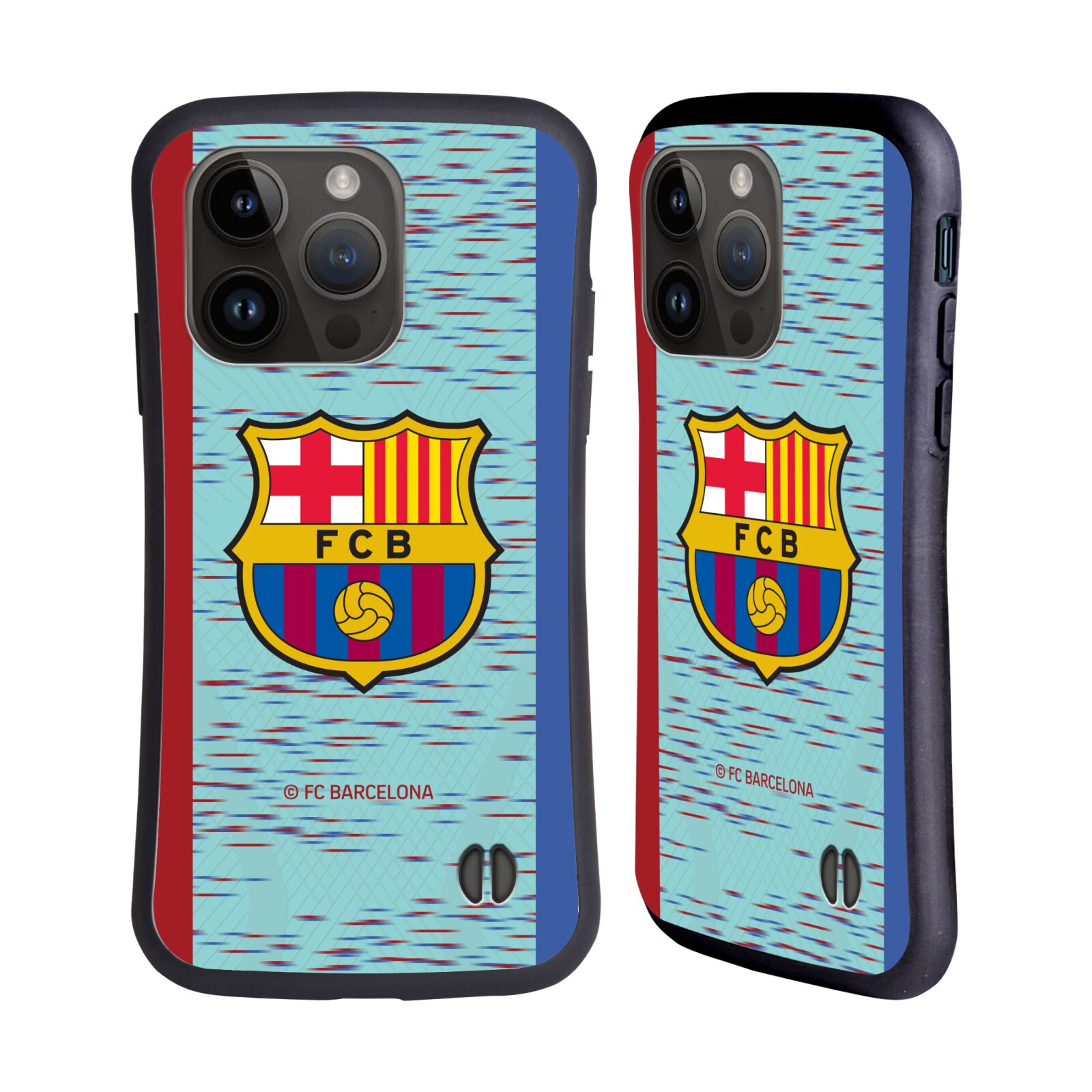 Odolný zadní obal pro mobil Apple iPhone 15 PRO - HEAD CASE - FC Barcelona - modrý dres 23/24
