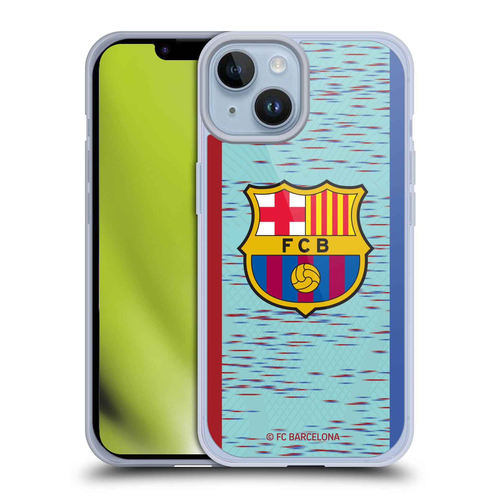 Obal na mobil Apple Iphone 14 - HEAD CASE - FC BARCELONA - Modrý dres znak