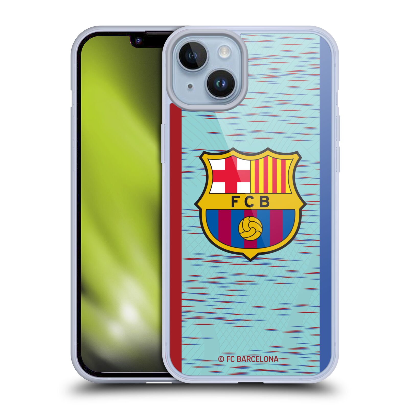 Obal na mobil Apple Iphone 14 PLUS - HEAD CASE - FC BARCELONA - Modrý dres znak
