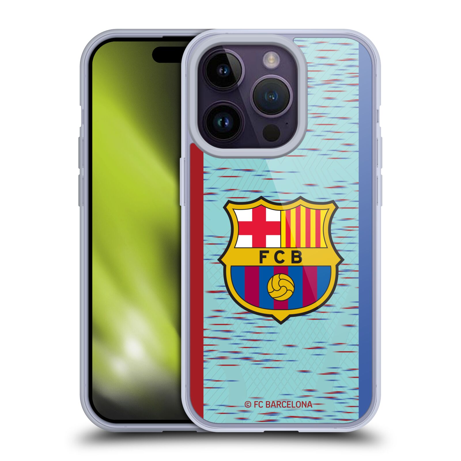 Obal na mobil Apple Iphone 14 PRO - HEAD CASE - FC BARCELONA - Modrý dres znak