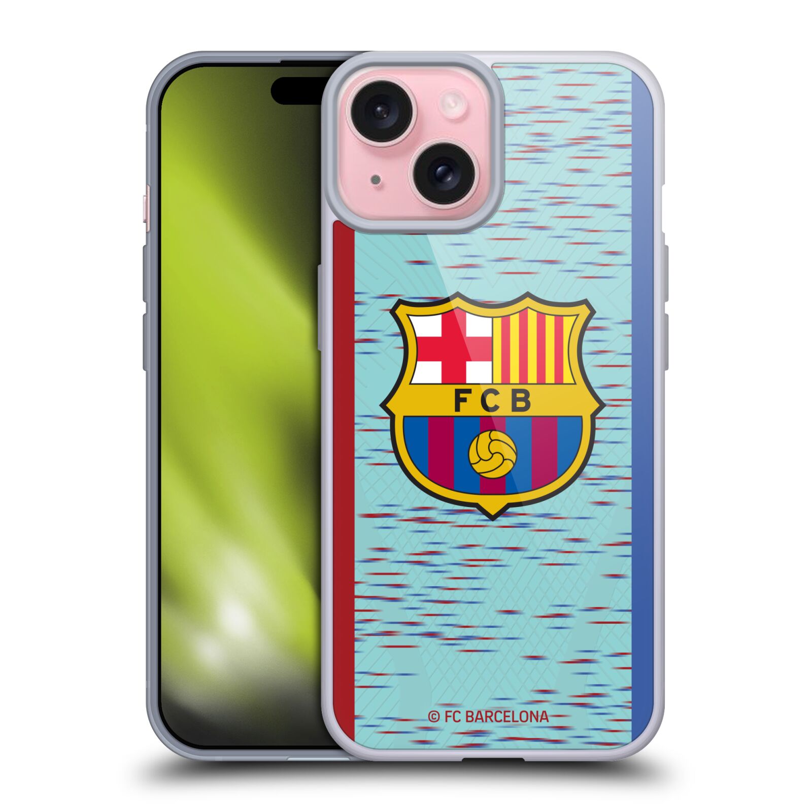 Obal na mobil Apple Iphone 15 - HEAD CASE - FC BARCELONA - Modrý dres znak