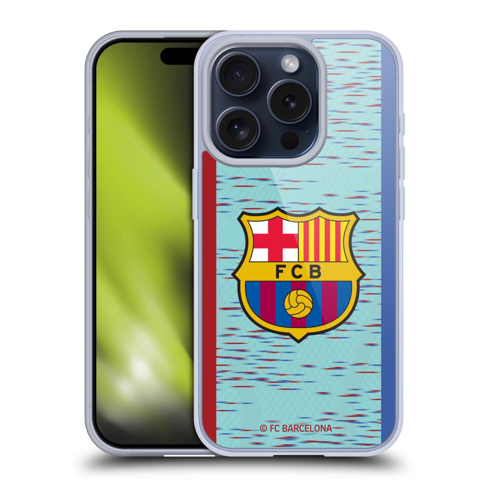 Obal na mobil Apple Iphone 15 PRO - HEAD CASE - FC BARCELONA - Modrý dres znak