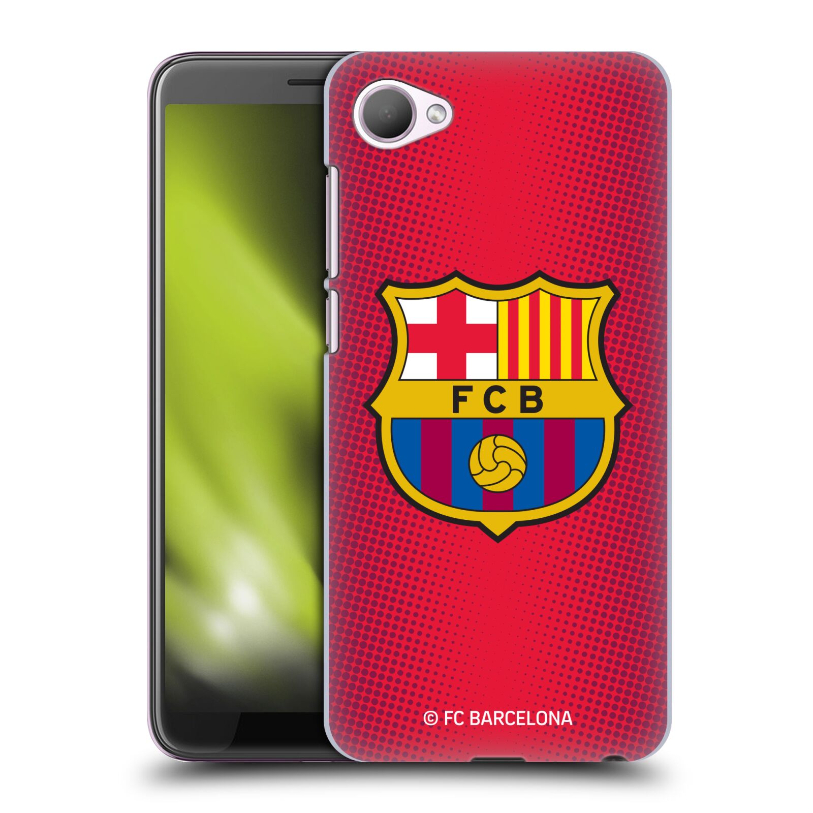 Obal na mobil HTC Desire 12 / Desire 12 DUAL SIM - HEAD CASE - FC BARCELONA - Velký znak červená a modrá