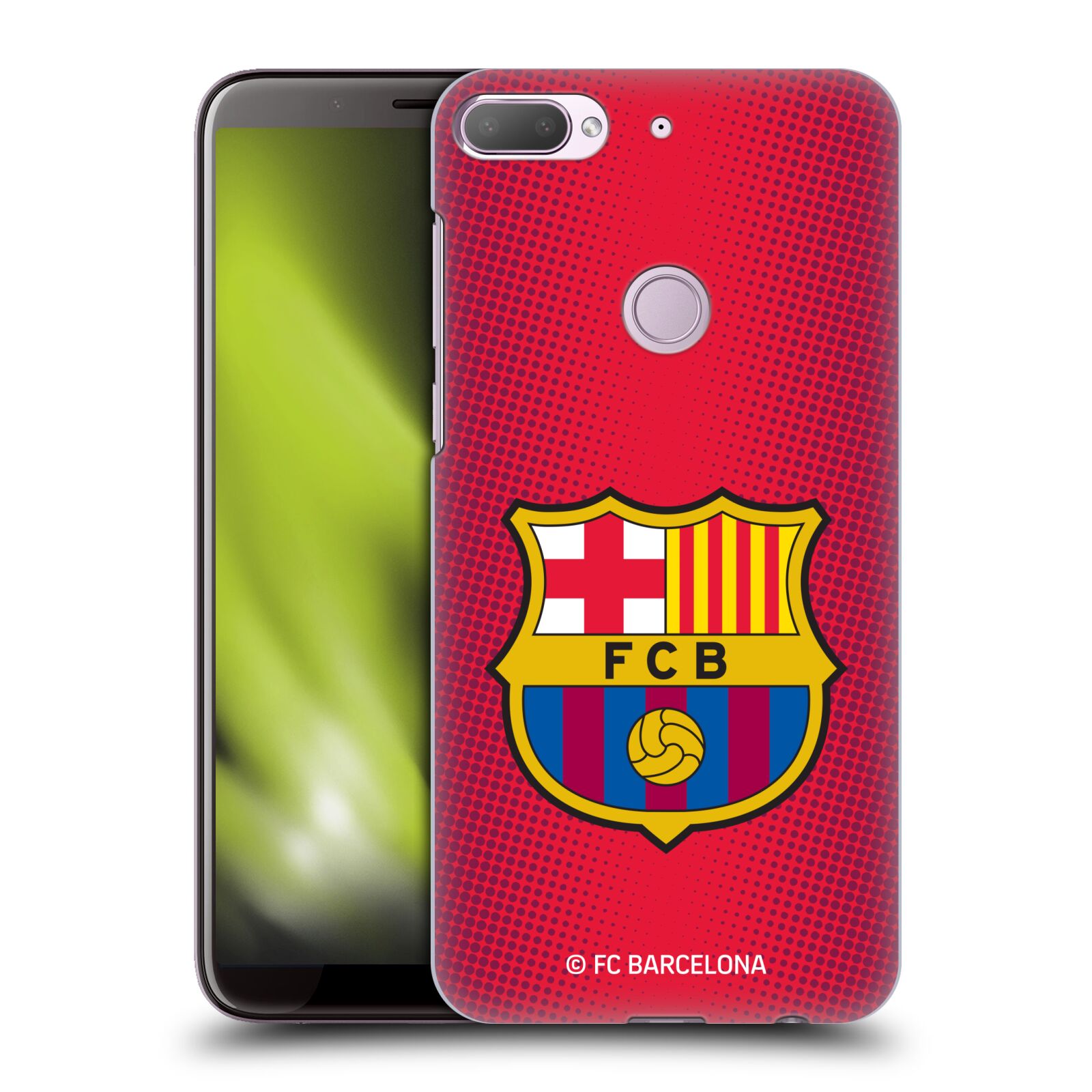 Obal na mobil HTC Desire 12+ / Desire 12+ DUAL SIM - HEAD CASE - FC BARCELONA - Velký znak červená a modrá
