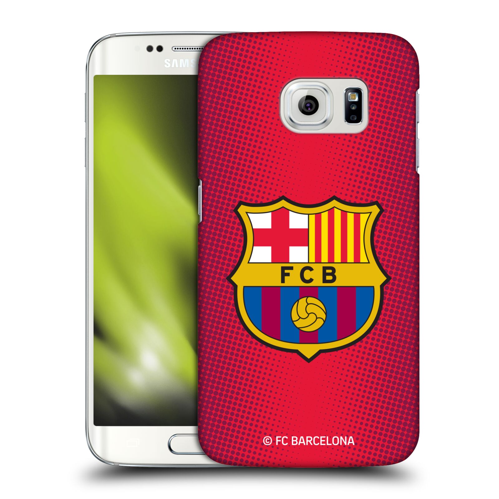Obal na mobil Samsung Galaxy S6 EDGE - HEAD CASE - FC BARCELONA - Velký znak červená a modrá