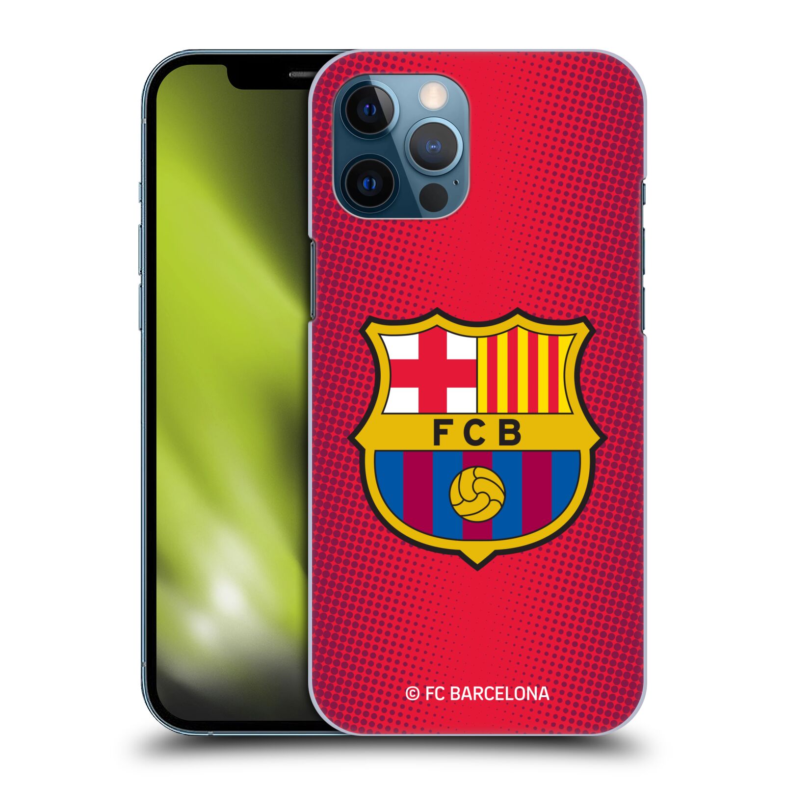 Obal na mobil Apple Iphone 12 PRO MAX - HEAD CASE - FC BARCELONA - Velký znak červená a modrá