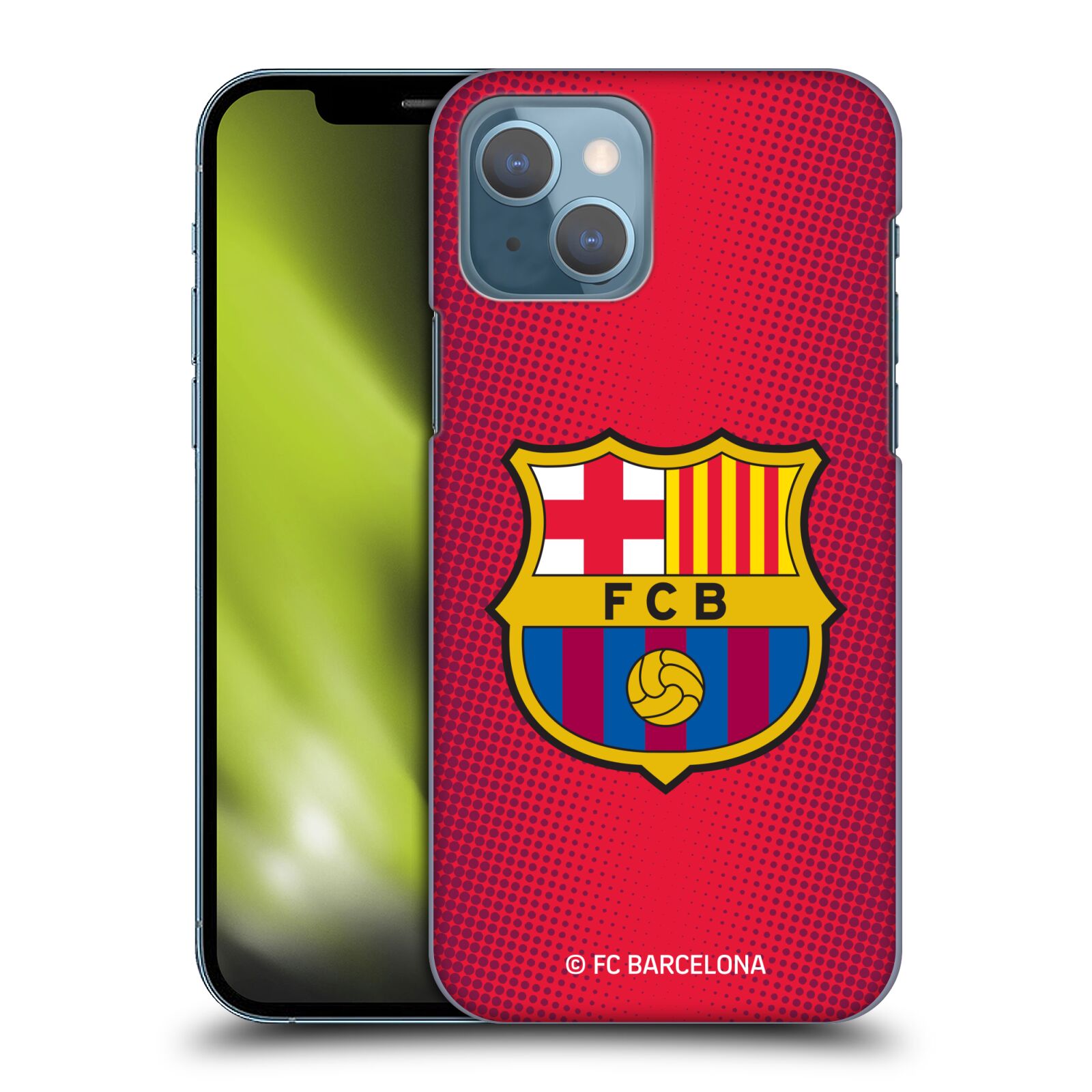 Obal na mobil Apple Iphone 13 - HEAD CASE - FC BARCELONA - Velký znak červená a modrá