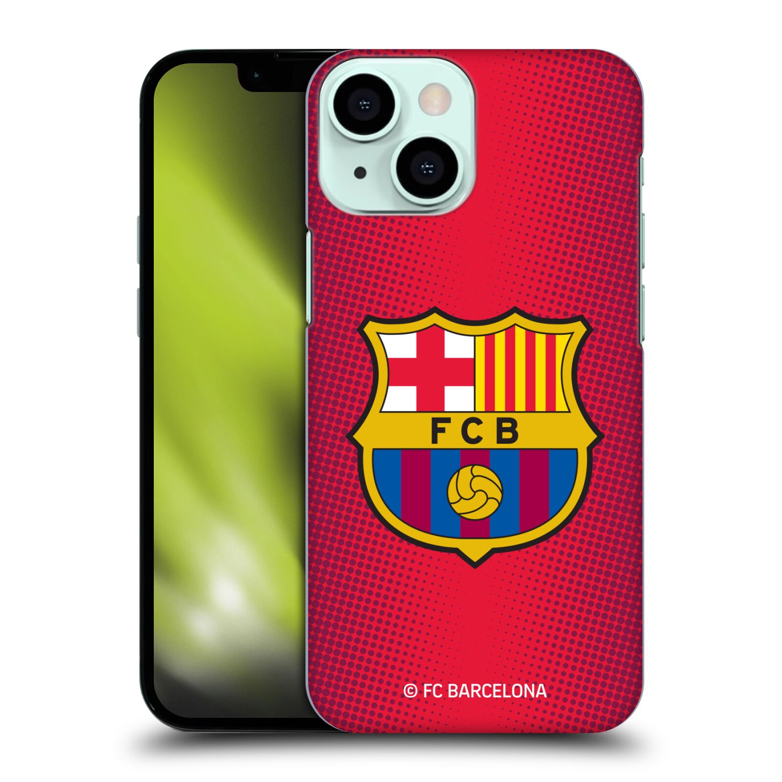 Obal na mobil Apple Iphone 13 MINI - HEAD CASE - FC BARCELONA - Velký znak červená a modrá
