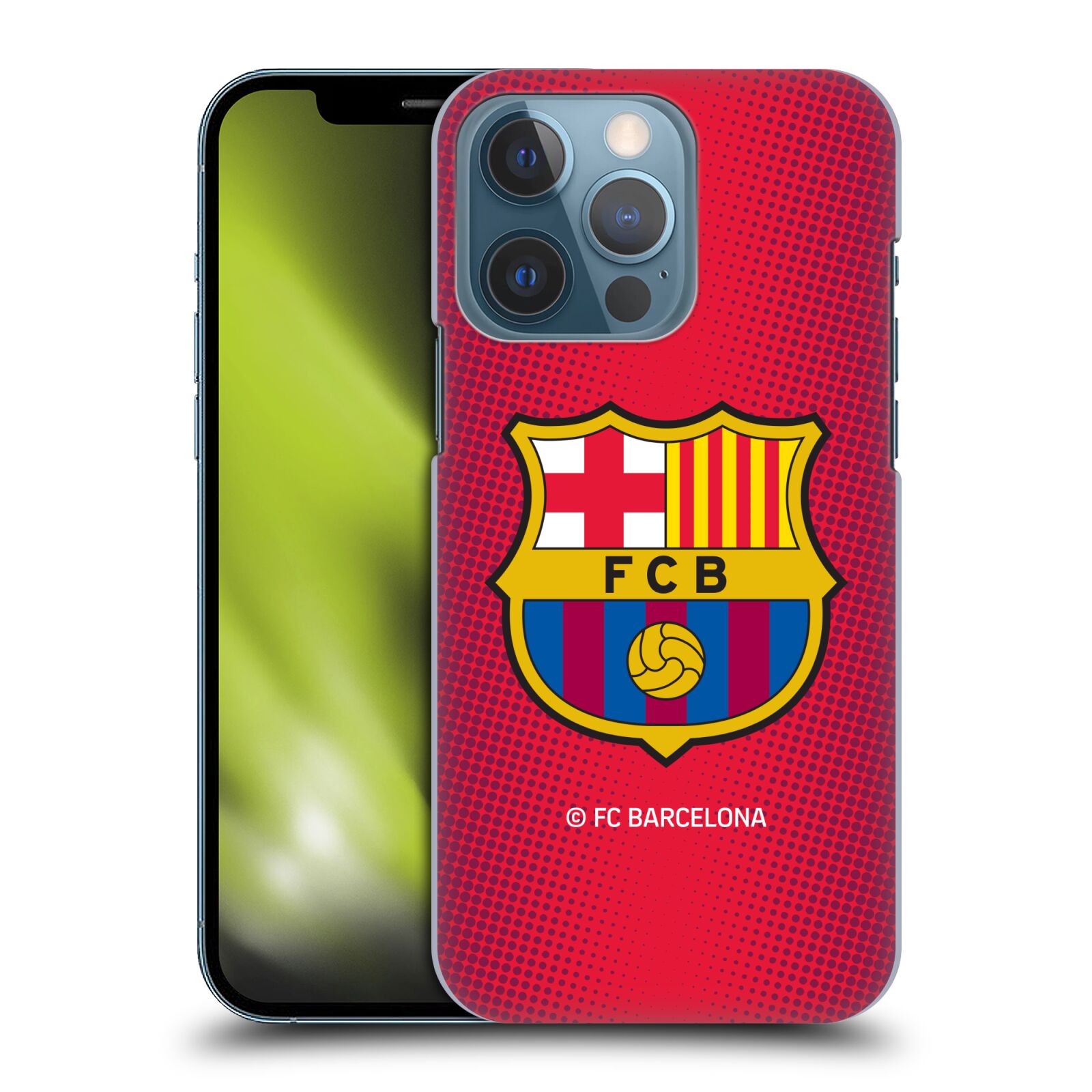 Obal na mobil Apple Iphone 13 PRO - HEAD CASE - FC BARCELONA - Velký znak červená a modrá