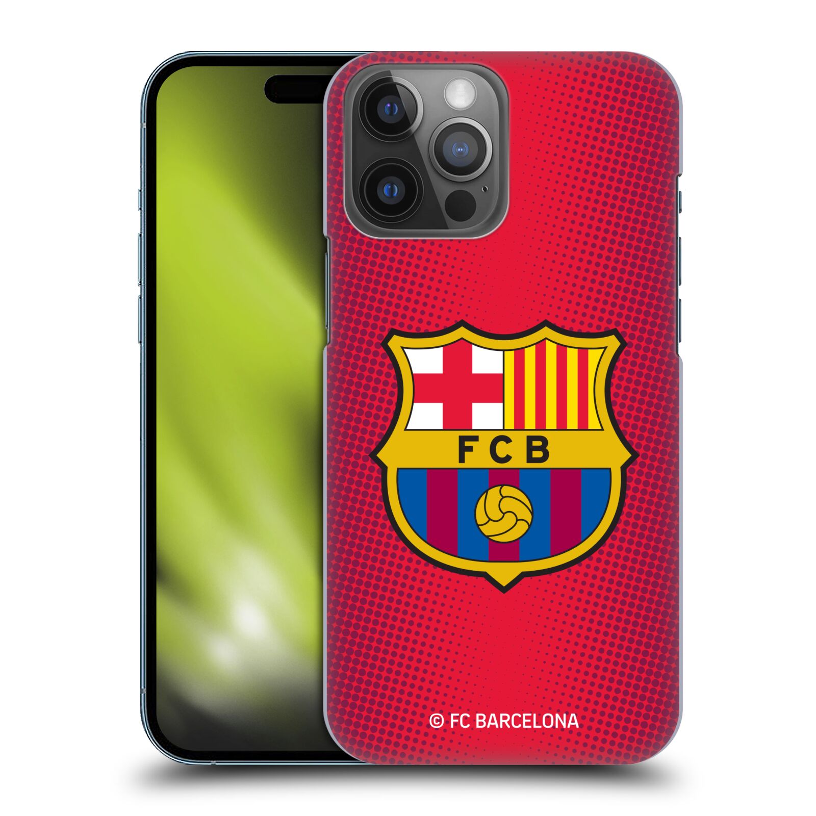 Obal na mobil Apple Iphone 14 PRO MAX - HEAD CASE - FC BARCELONA - Velký znak červená a modrá