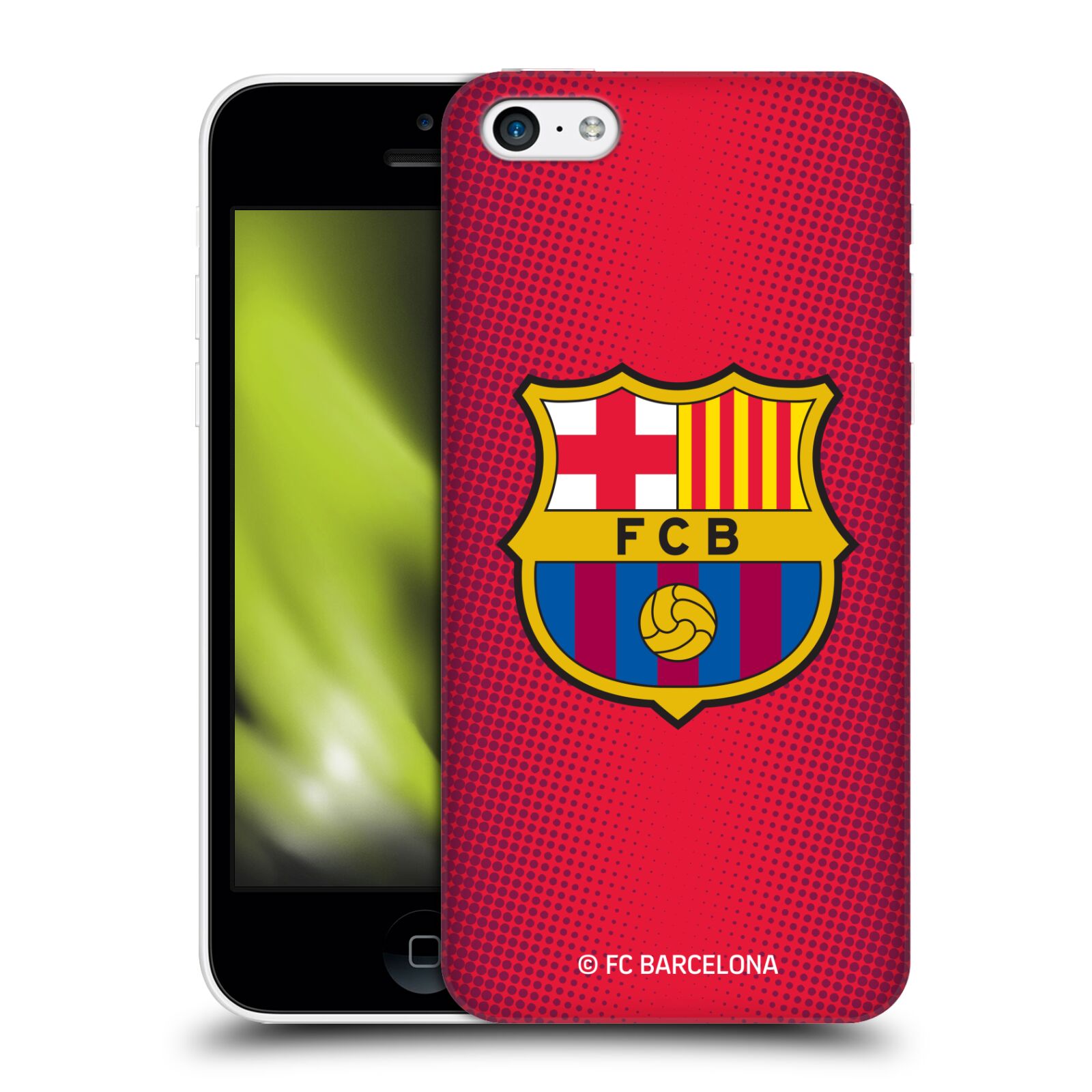 Obal na mobil Apple Iphone 5C - HEAD CASE - FC BARCELONA - Velký znak červená a modrá
