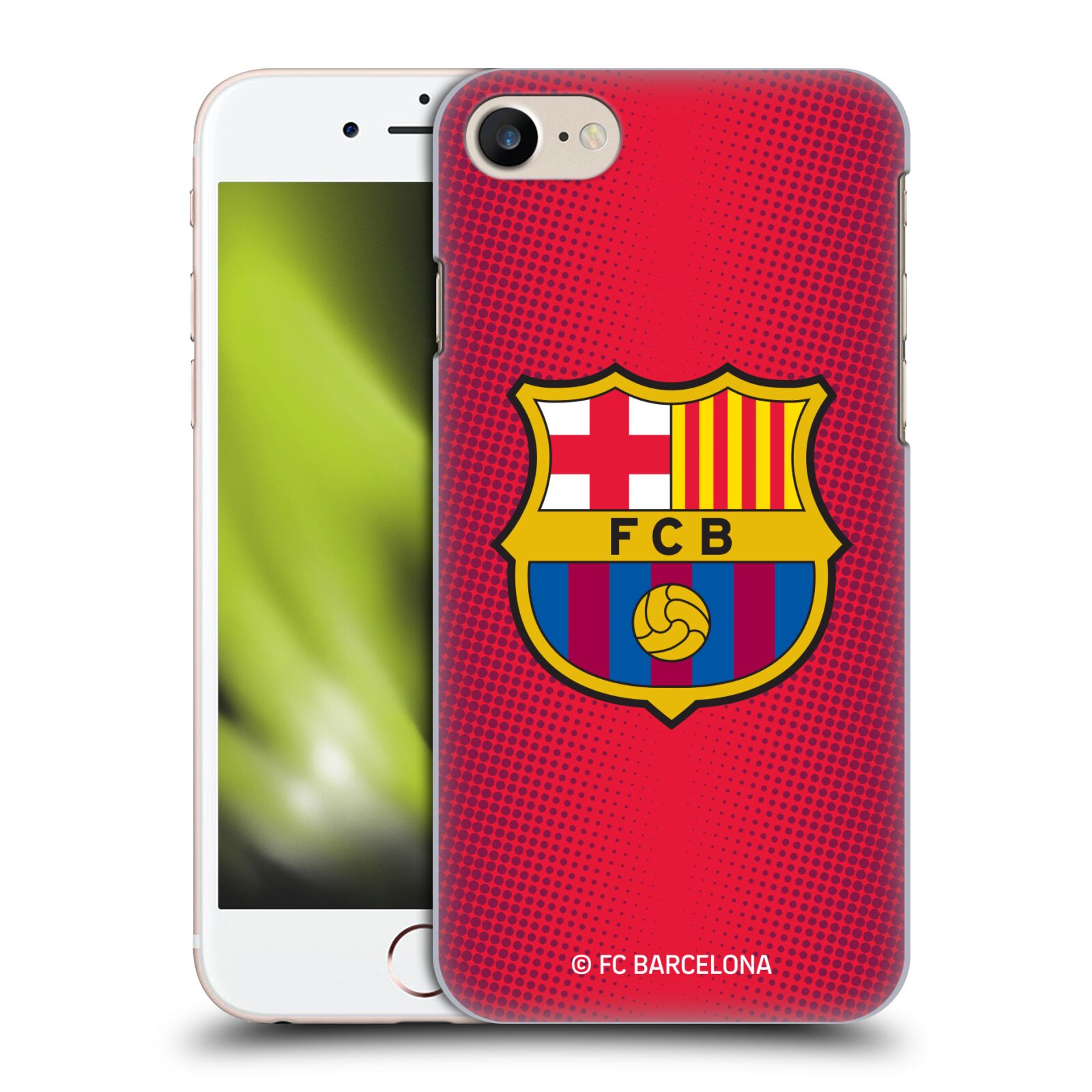 Obal na mobil Apple Iphone 7/8 - HEAD CASE - FC BARCELONA - Velký znak červená a modrá