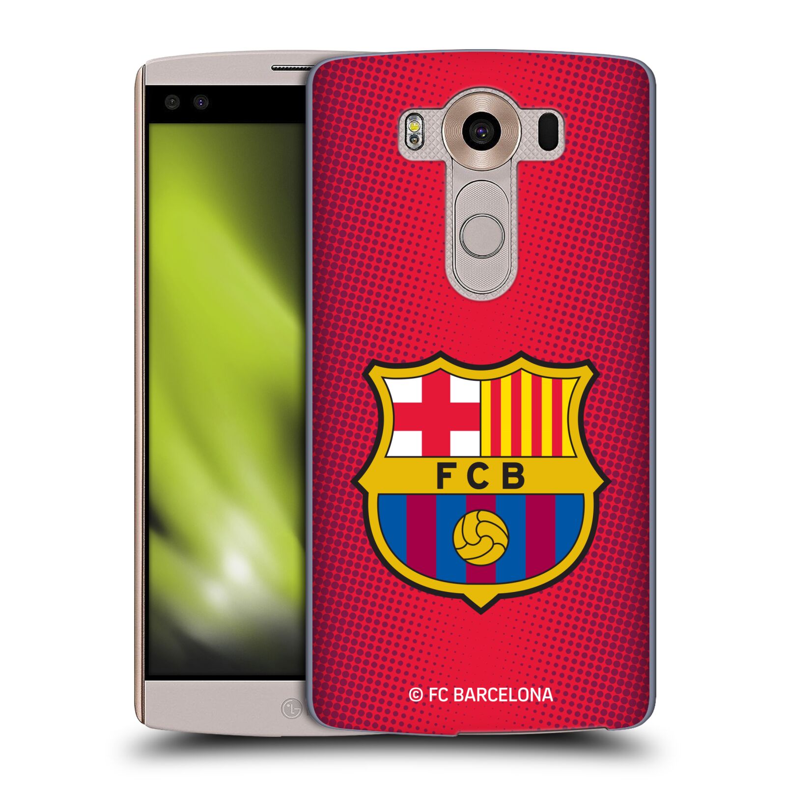 Obal na mobil LG V10 - HEAD CASE - FC BARCELONA - Velký znak červená a modrá