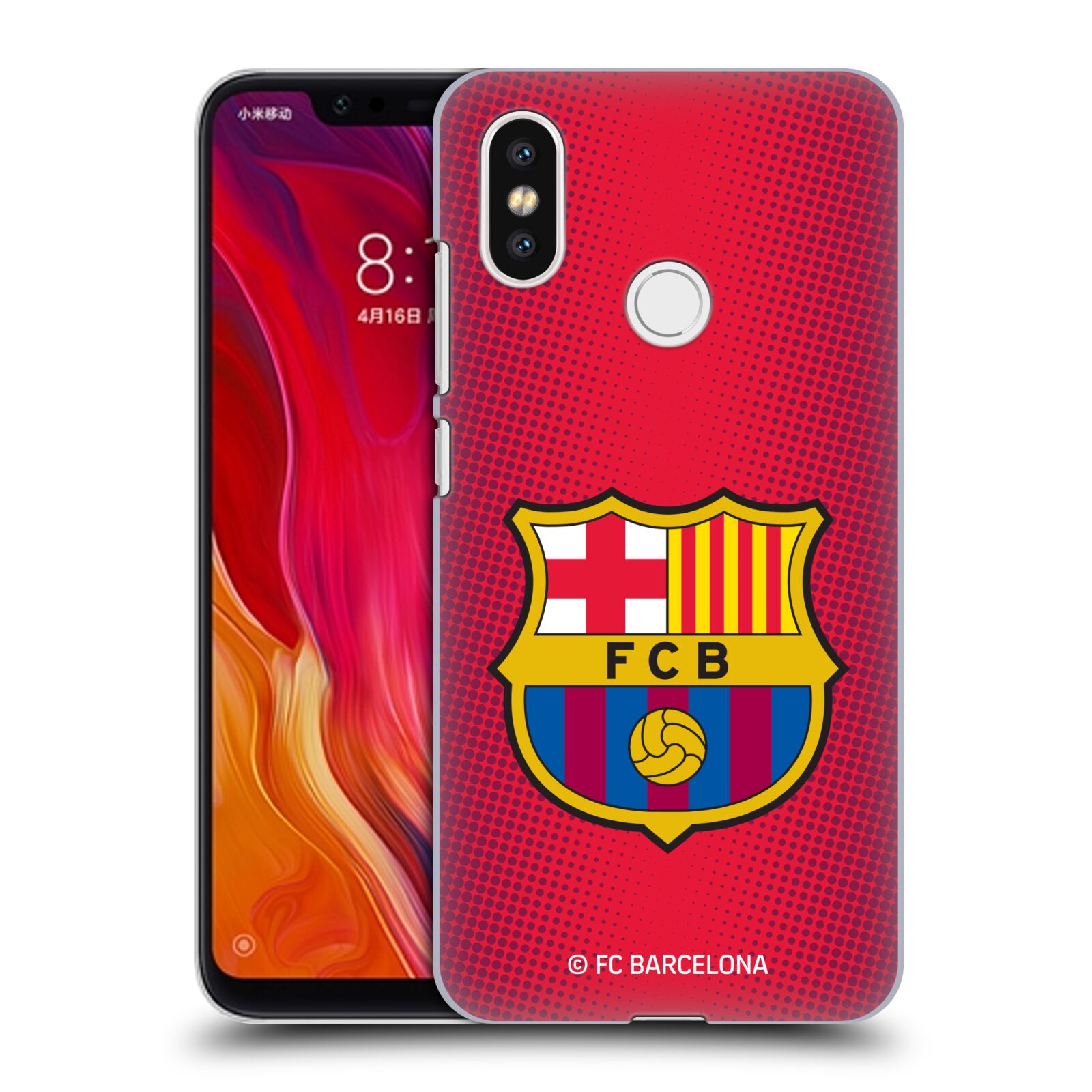 Obal na mobil Xiaomi  Mi 8 - HEAD CASE - FC BARCELONA - Velký znak červená a modrá