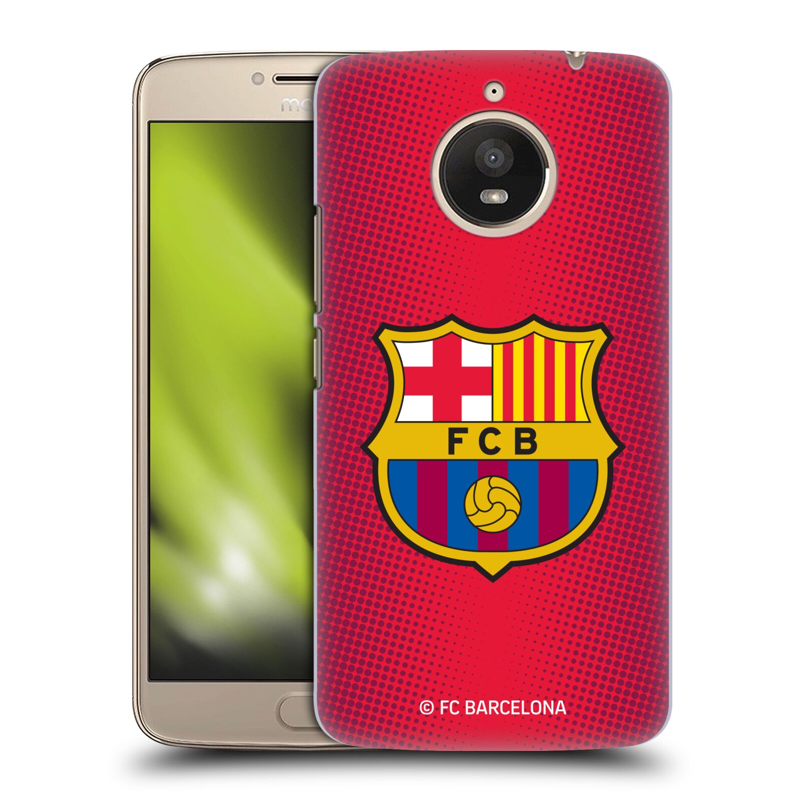 Obal na mobil Lenovo Moto E4 PLUS - HEAD CASE - FC BARCELONA - Velký znak červená a modrá