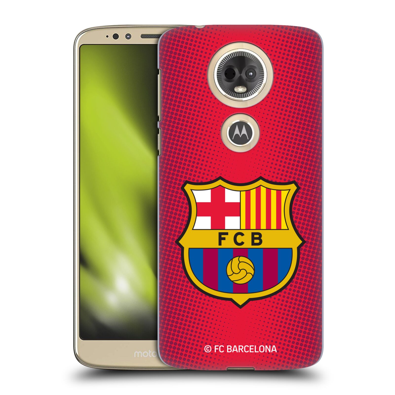 Obal na mobil Motorola Moto E5 PLUS - HEAD CASE - FC BARCELONA - Velký znak červená a modrá