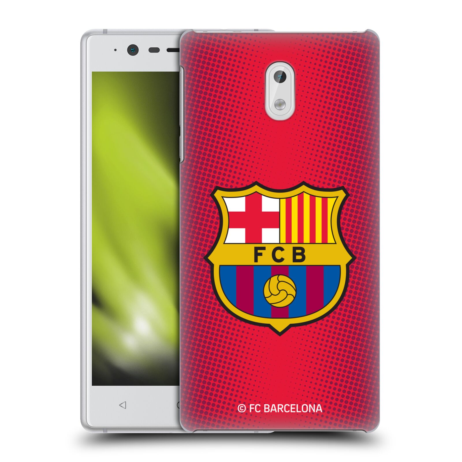 Obal na mobil Nokia 3 - HEAD CASE - FC BARCELONA - Velký znak červená a modrá
