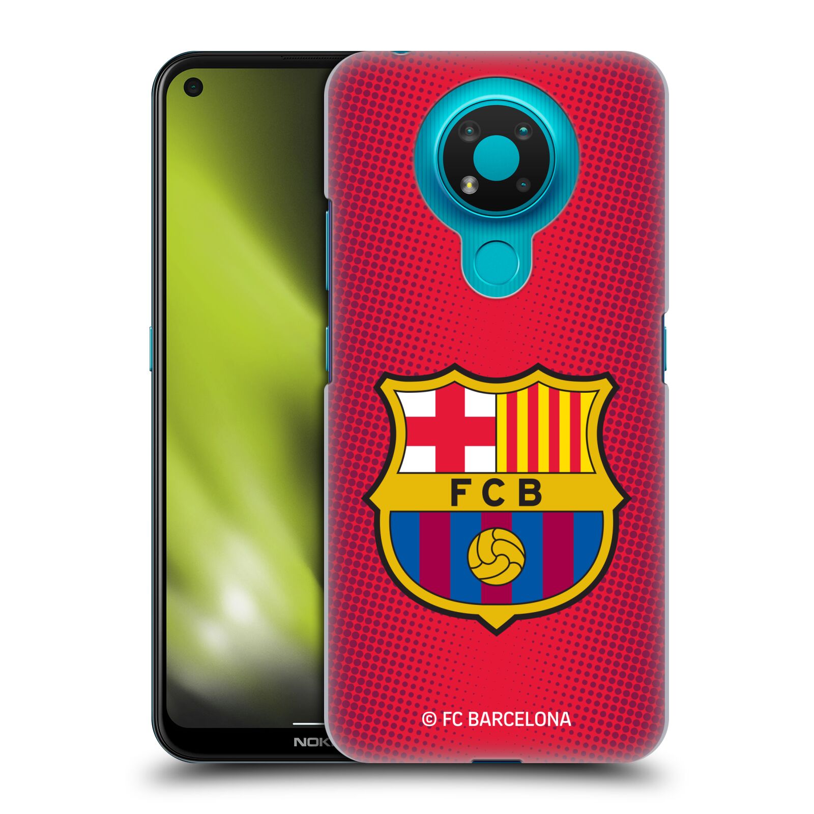 Obal na mobil Nokia 3.4 - HEAD CASE - FC BARCELONA - Velký znak červená a modrá
