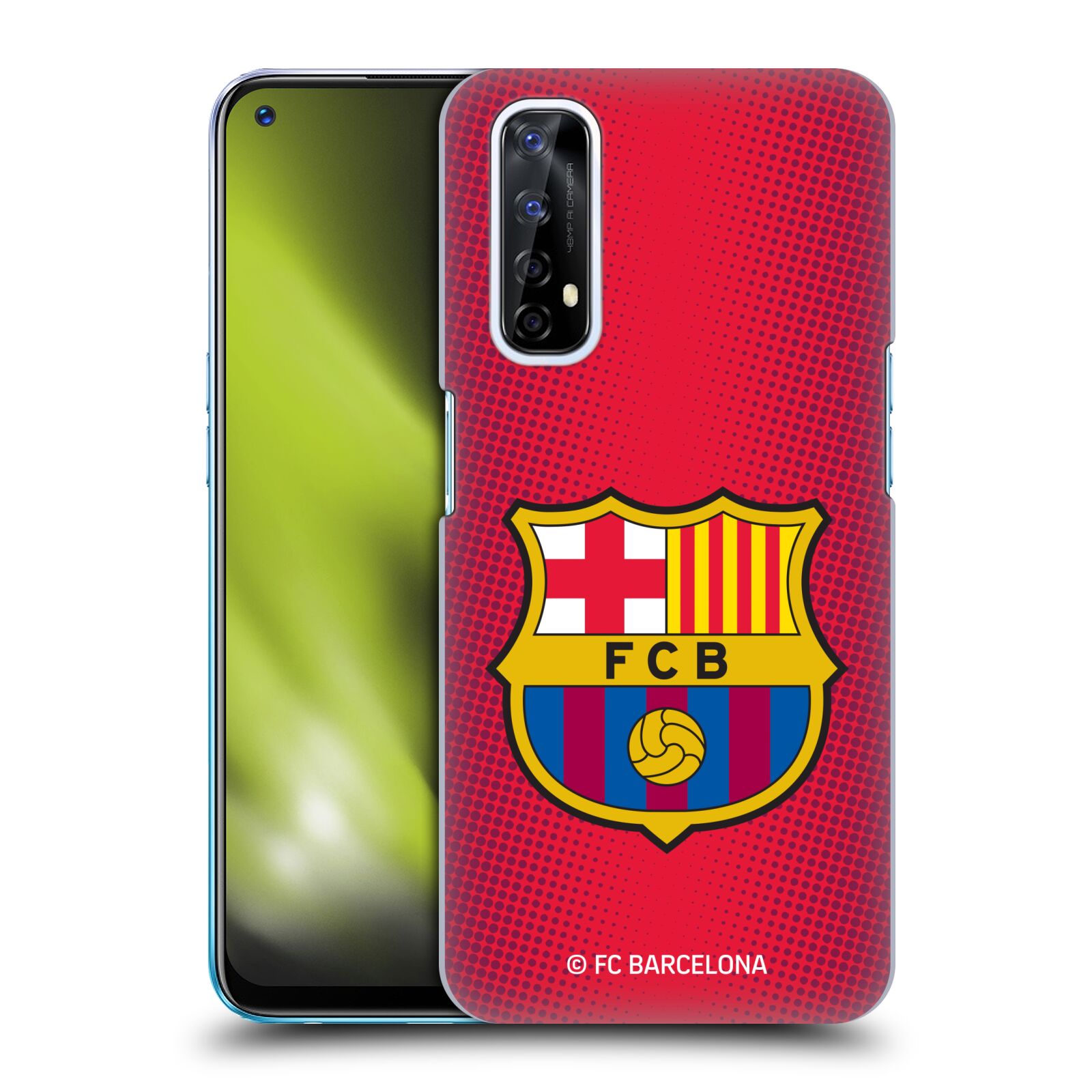 Obal na mobil Realme 7 - HEAD CASE - FC BARCELONA - Velký znak červená a modrá